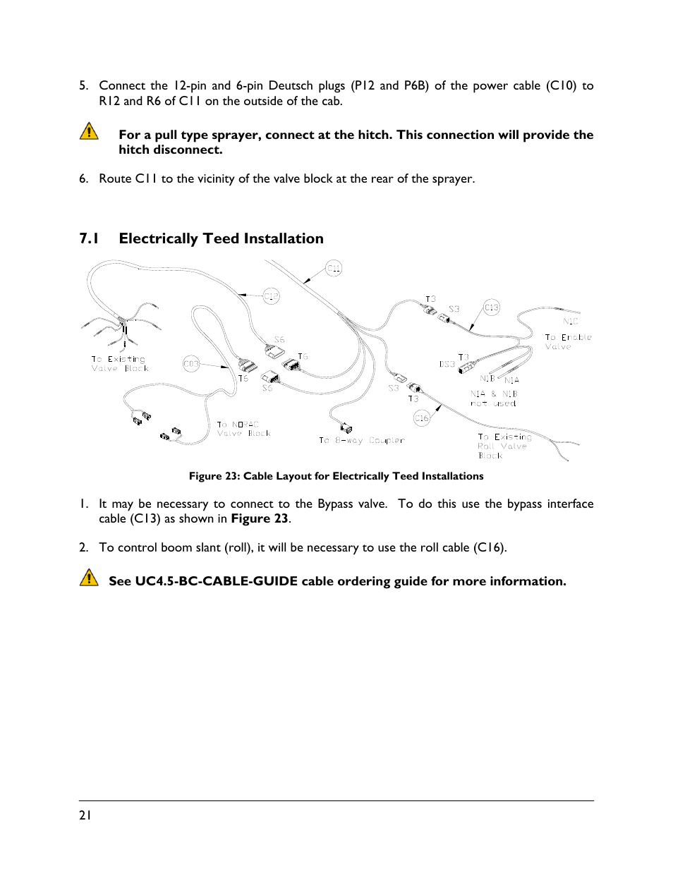1 electrically teed installation | NORAC UC4.5-BC-GN1 User Manual | Page 24 / 38