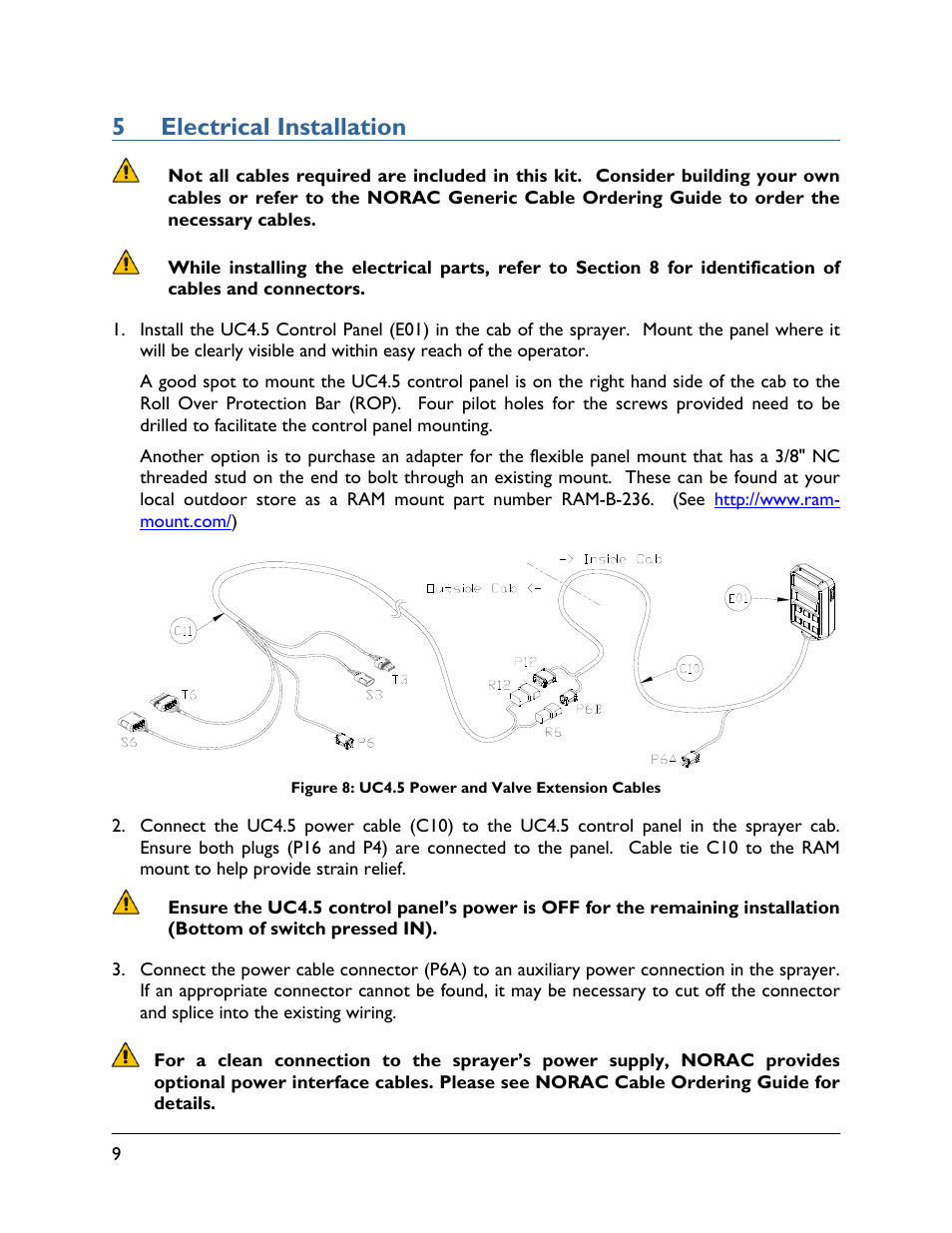 5 electrical installation | NORAC UC4.5-BC-GN2 Part 1 User Manual | Page 12 / 20