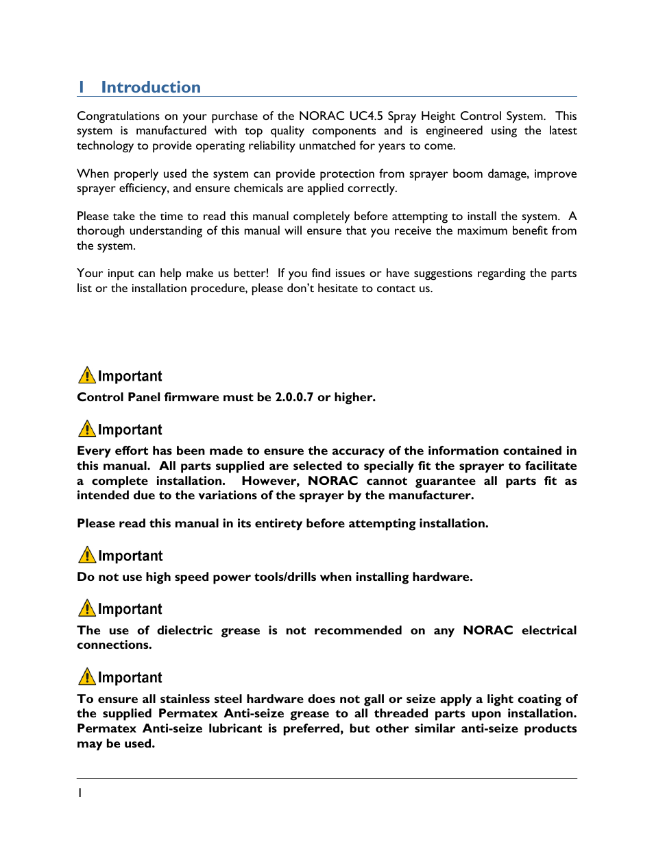 1 introduction | NORAC UC4.5-BC-GN6 User Manual | Page 4 / 22