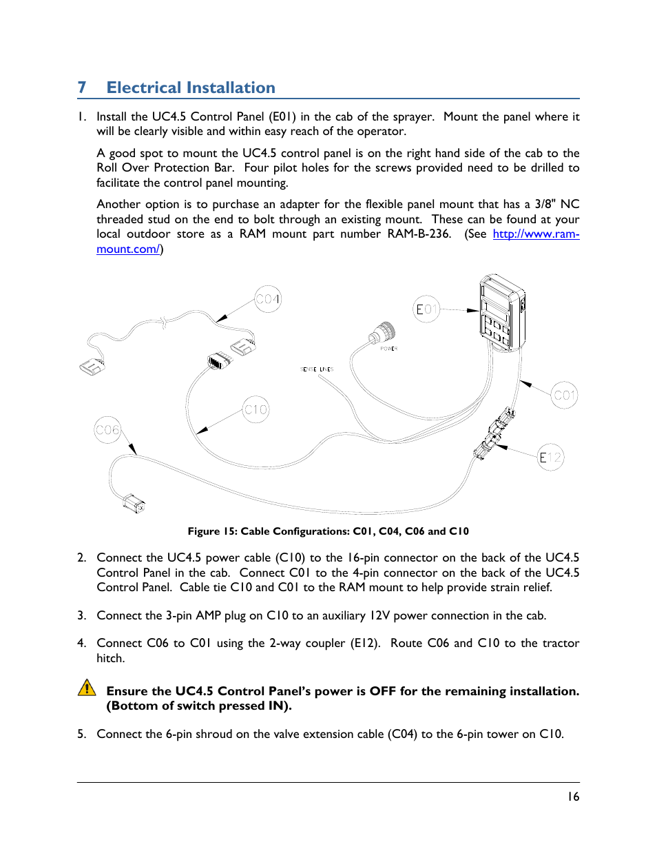 7 electrical installation | NORAC UC4.5-BC-HD1 User Manual | Page 19 / 32