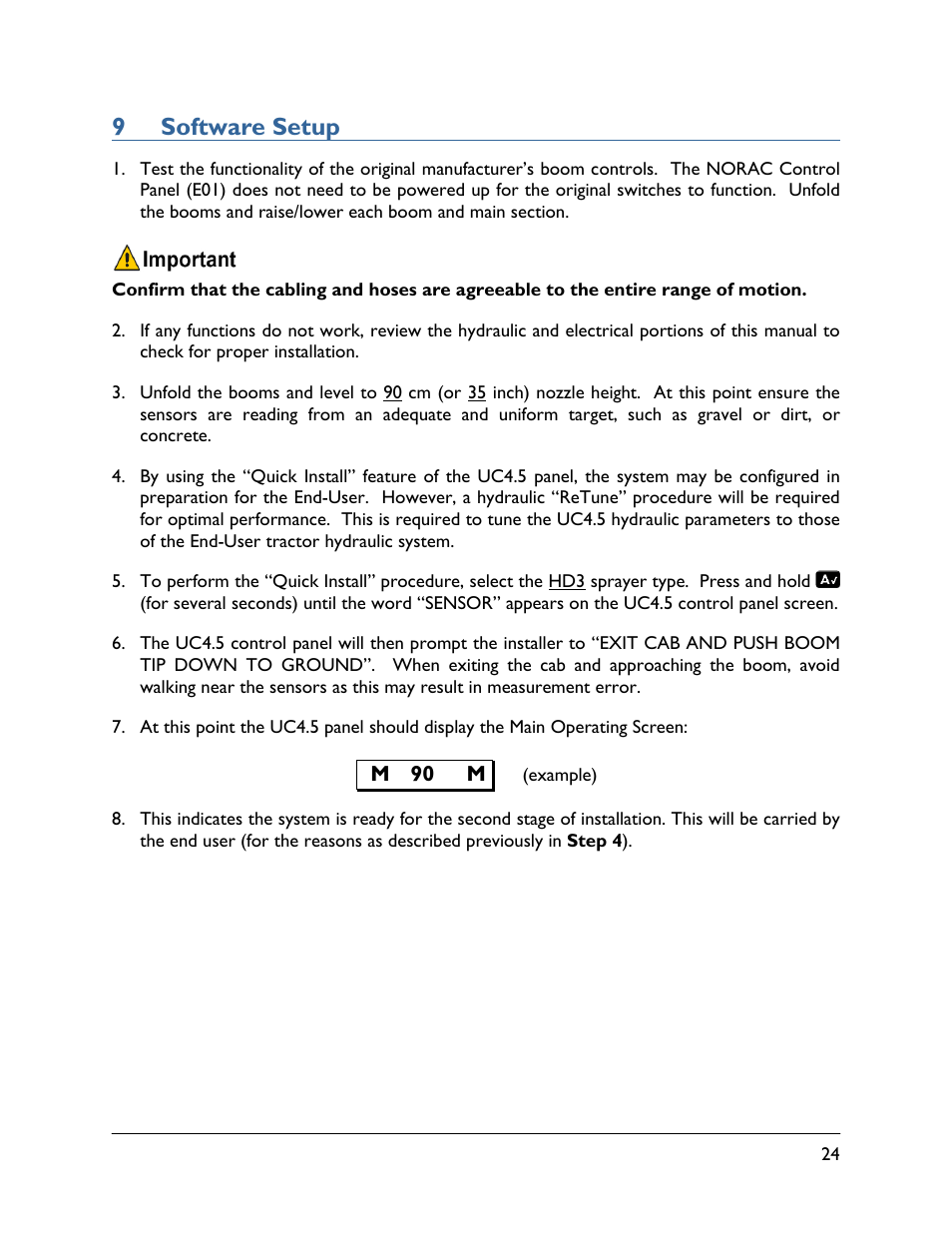 9 software setup | NORAC UC4.5-BC-HD3 Part 1 User Manual | Page 27 / 36