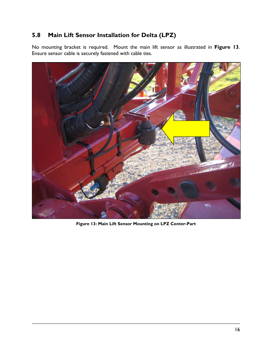 8 main lift sensor installation for delta (lpz) | NORAC UC4.5-BC-HD4 Part 1 User Manual | Page 19 / 45