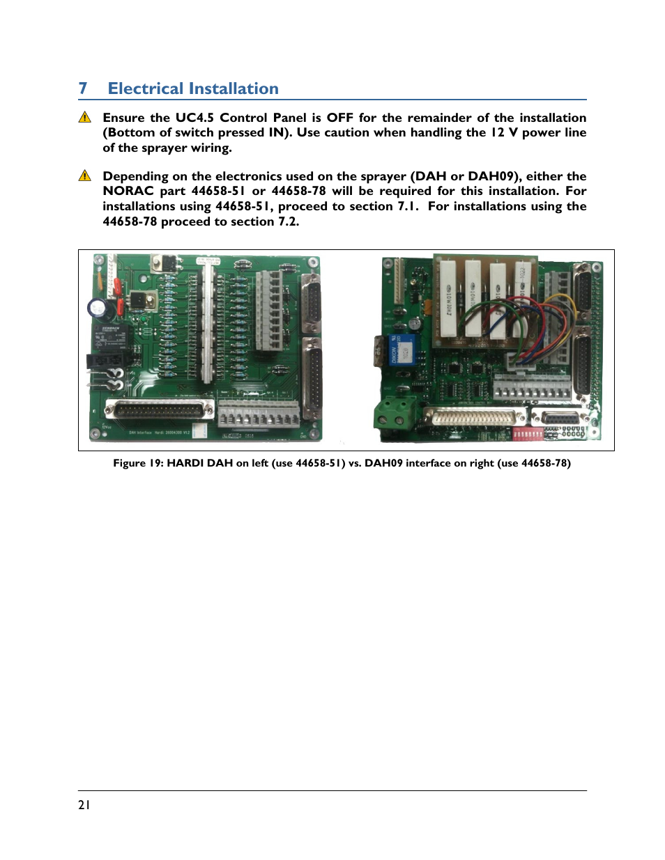 7 electrical installation | NORAC UC4.5-BC-HD4 Part 1 User Manual | Page 24 / 45