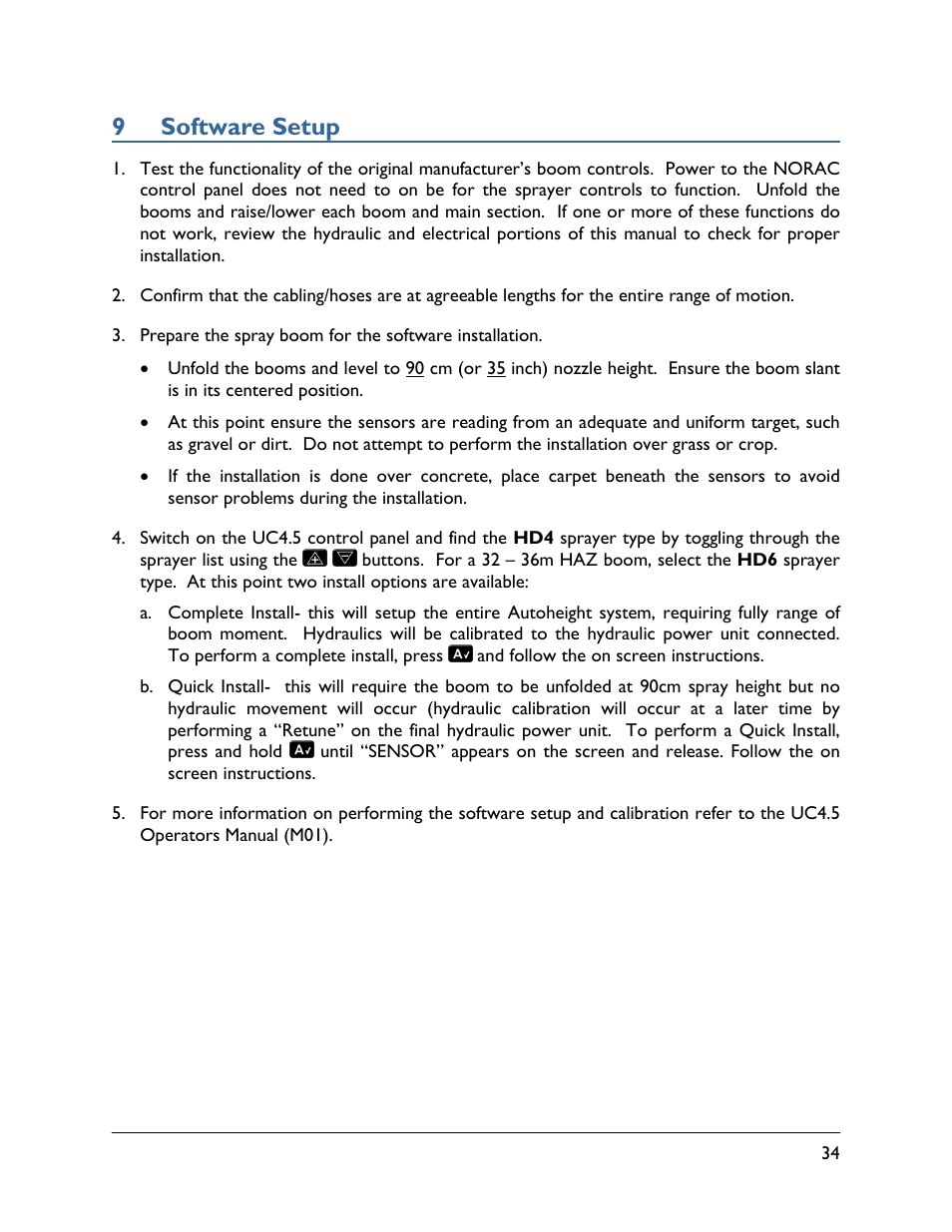 9 software setup | NORAC UC4.5-BC-HD4 Part 1 User Manual | Page 37 / 45