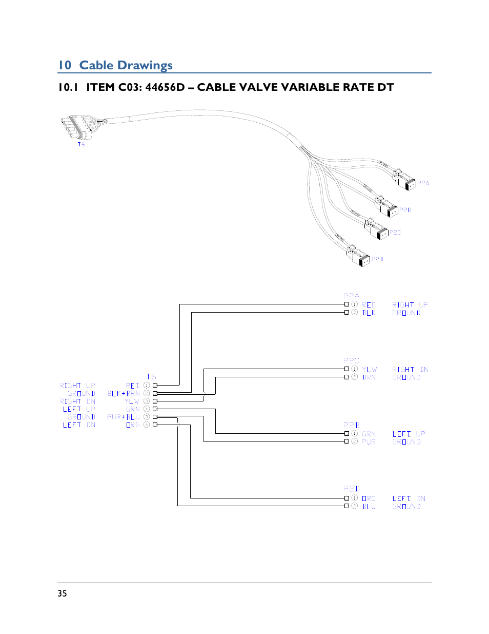 10 cable drawings, 1 item c03: 44656d | NORAC UC4.5-BC-HD4 Part 1 User Manual | Page 38 / 45