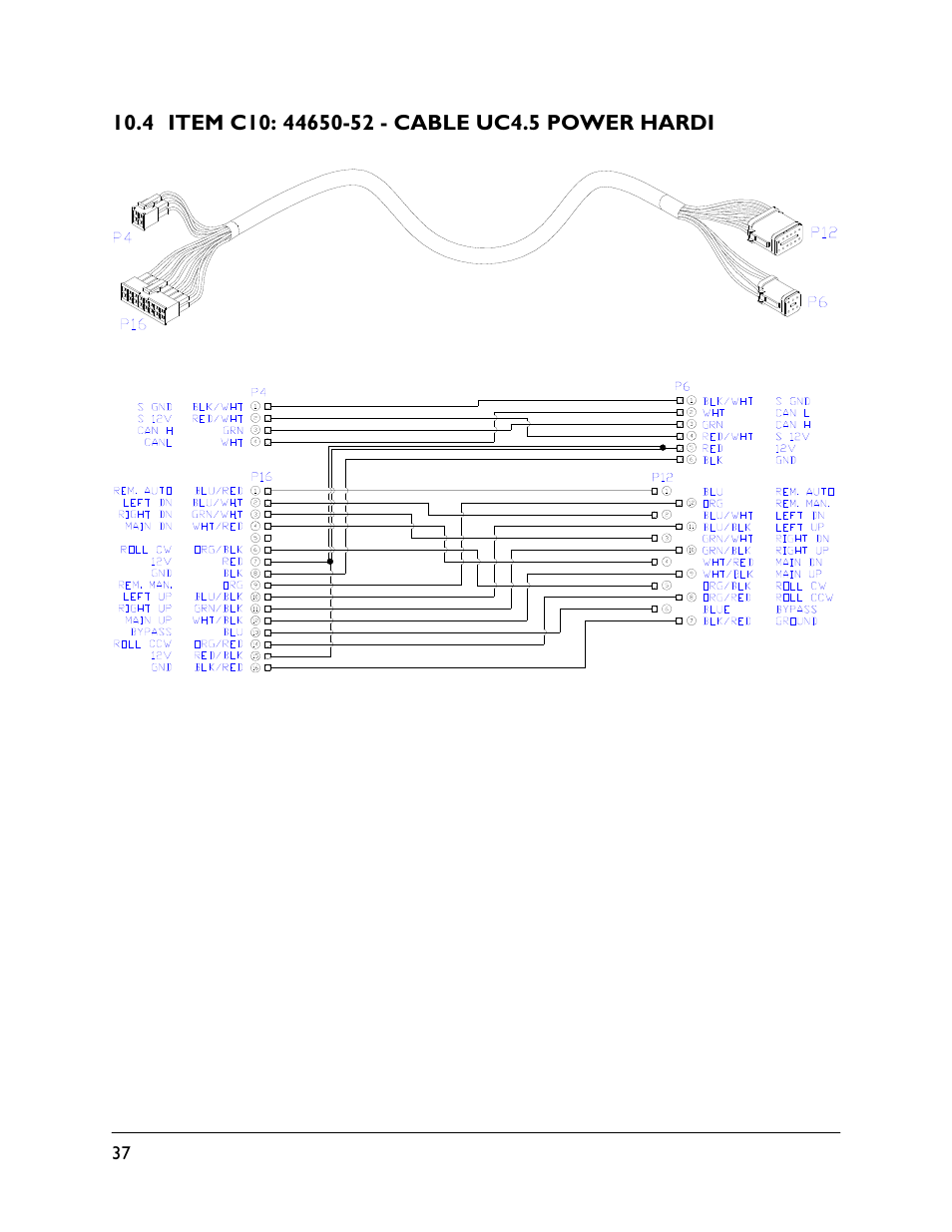 4 item c10: 44650-52 | NORAC UC4.5-BC-HD4 Part 1 User Manual | Page 40 / 45