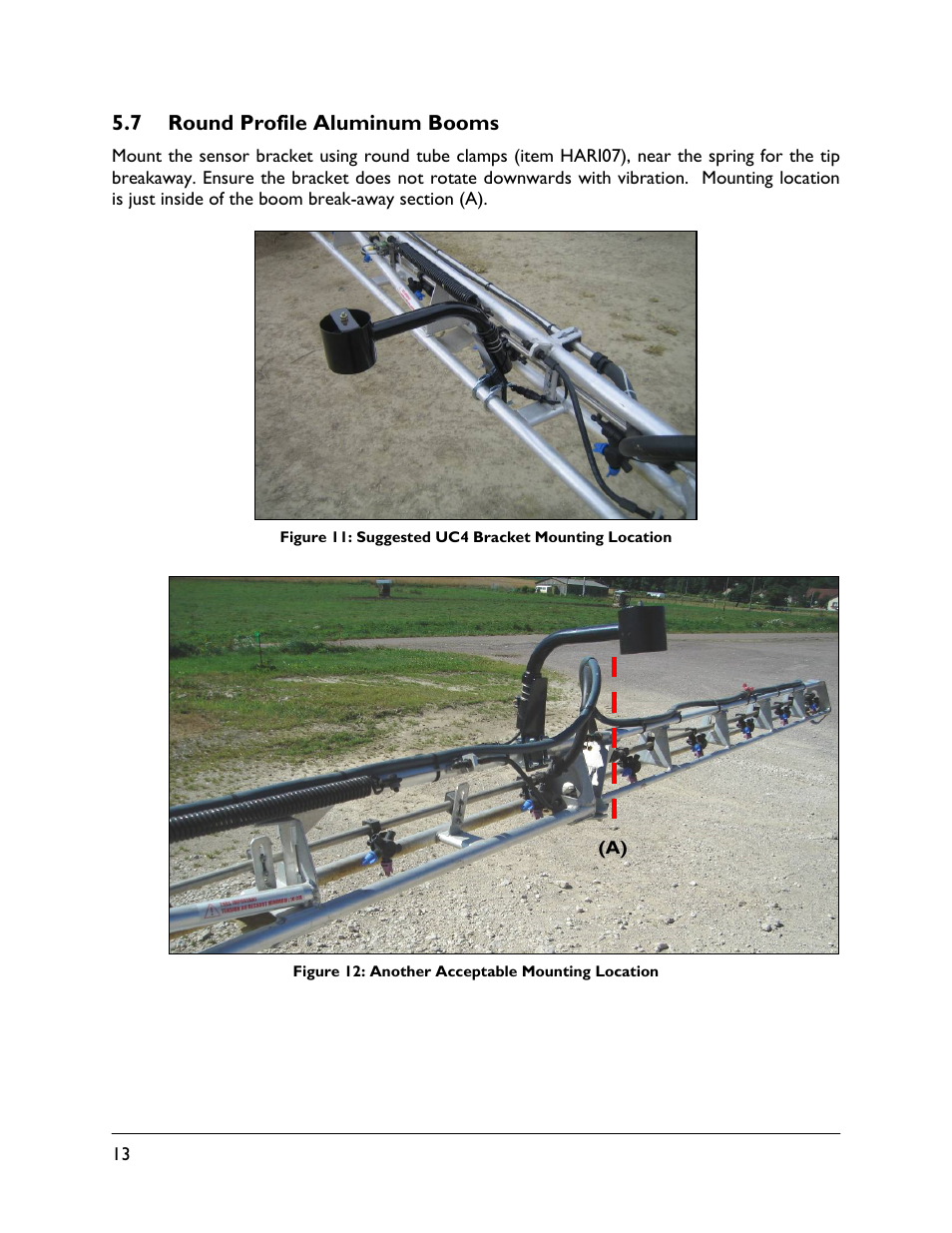 7 round profile aluminum booms | NORAC UC4.5-BC-HD5 Part 1 User Manual | Page 16 / 31