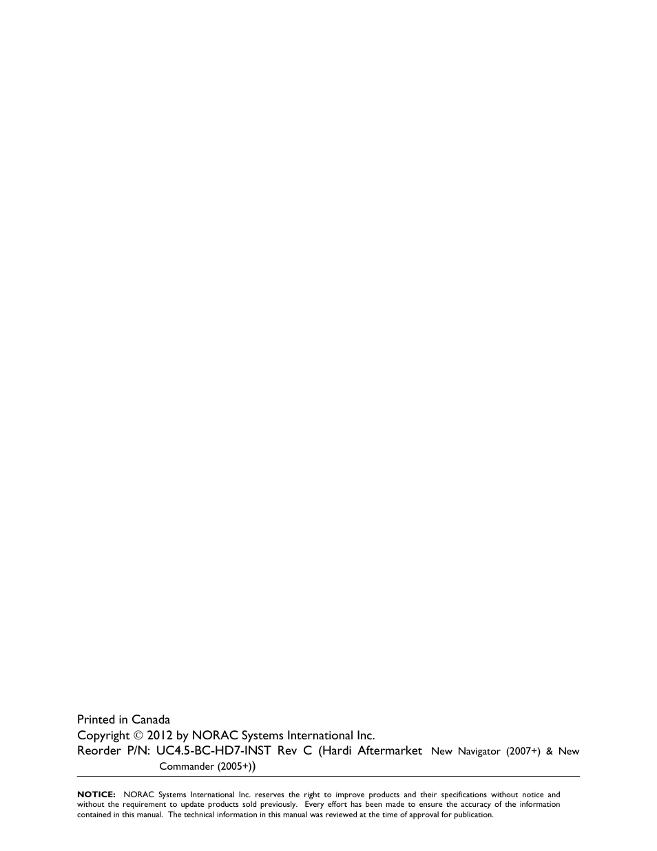 NORAC UC4.5-BC-HD7 User Manual | Page 2 / 39