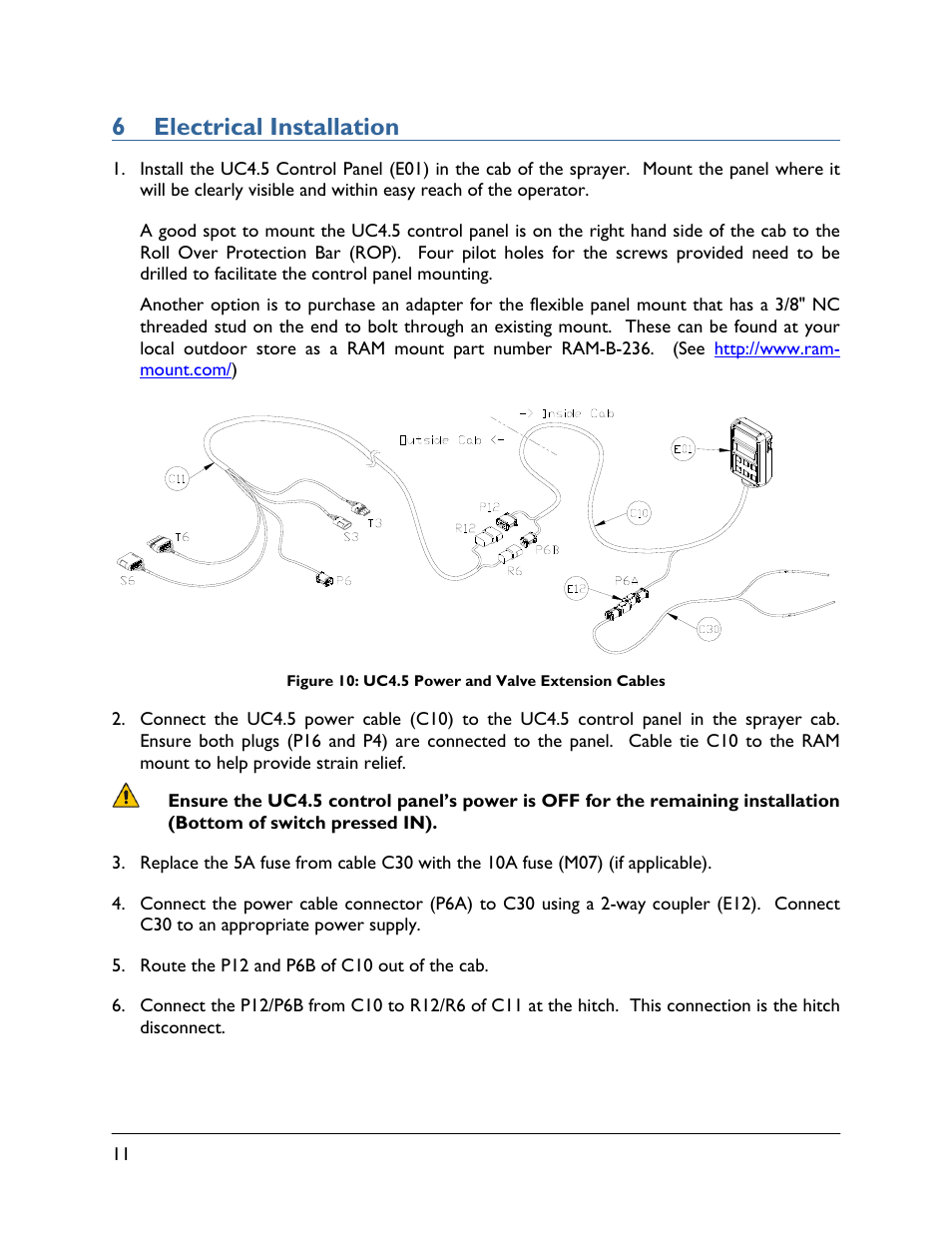 6 electrical installation | NORAC UC4.5-BC-HD9 User Manual | Page 14 / 24