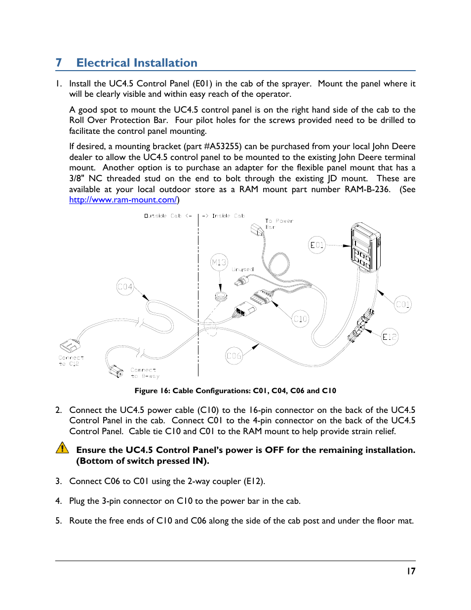 7 electrical installation | NORAC UC4.5-BC-JD7 User Manual | Page 19 / 42