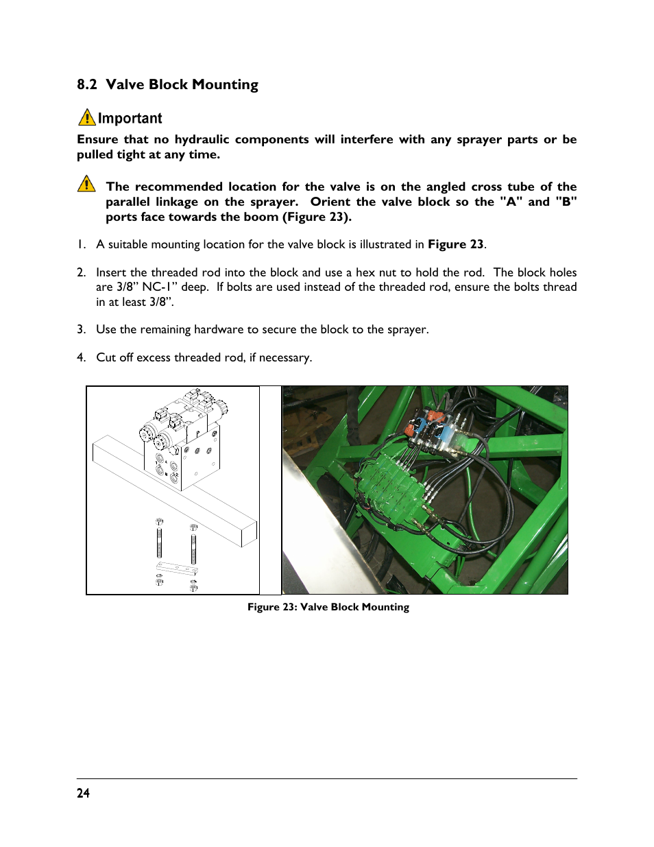 2 valve block mounting | NORAC UC4.5-BC-JD7 User Manual | Page 26 / 42