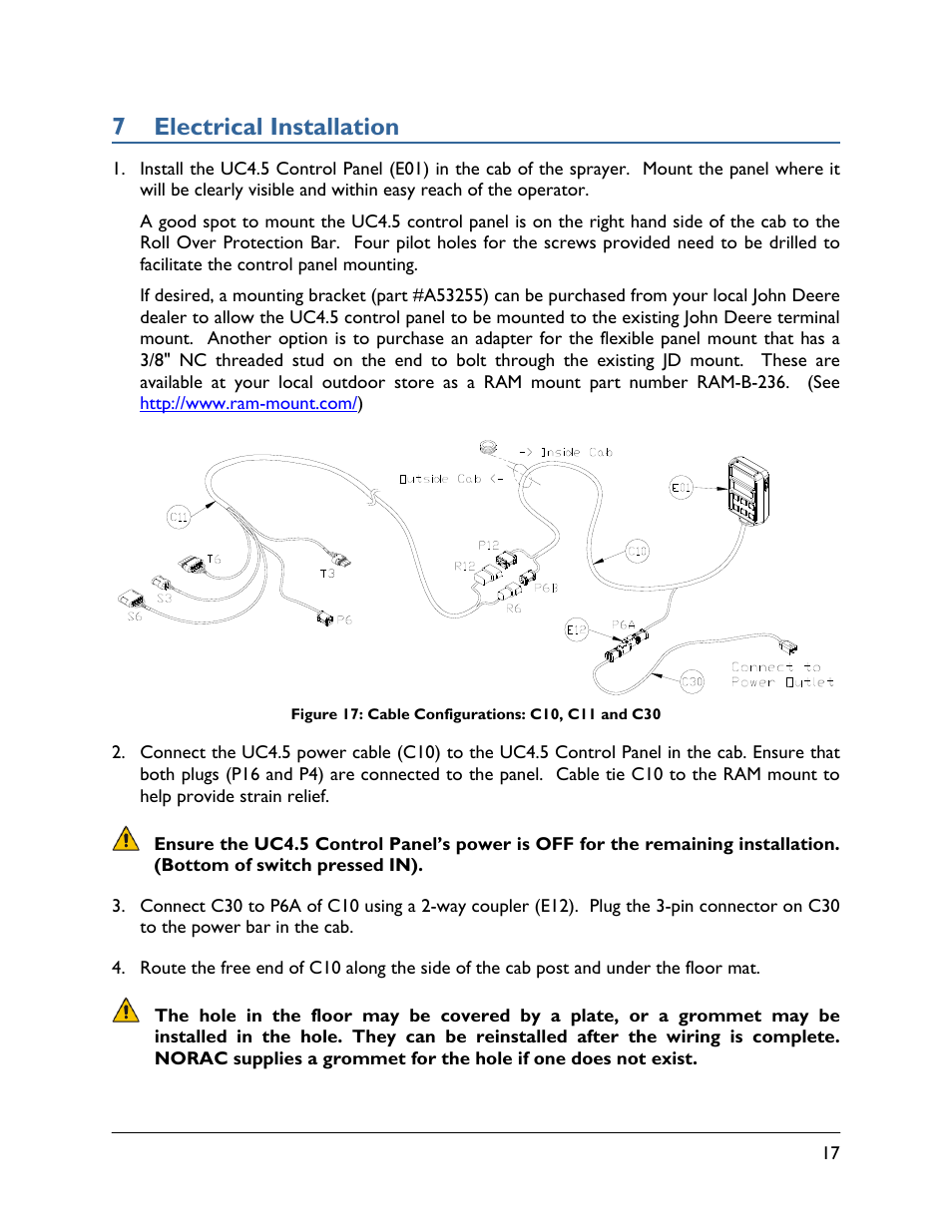 7 electrical installation | NORAC UC4.5-BC-JD8 User Manual | Page 19 / 35