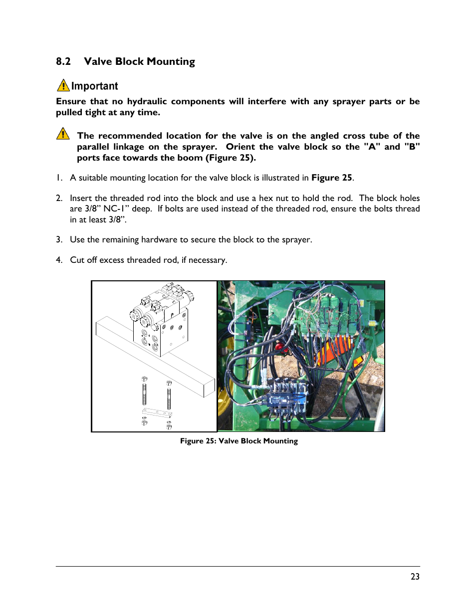 2 valve block mounting | NORAC UC4.5-BC-JD8 User Manual | Page 25 / 35