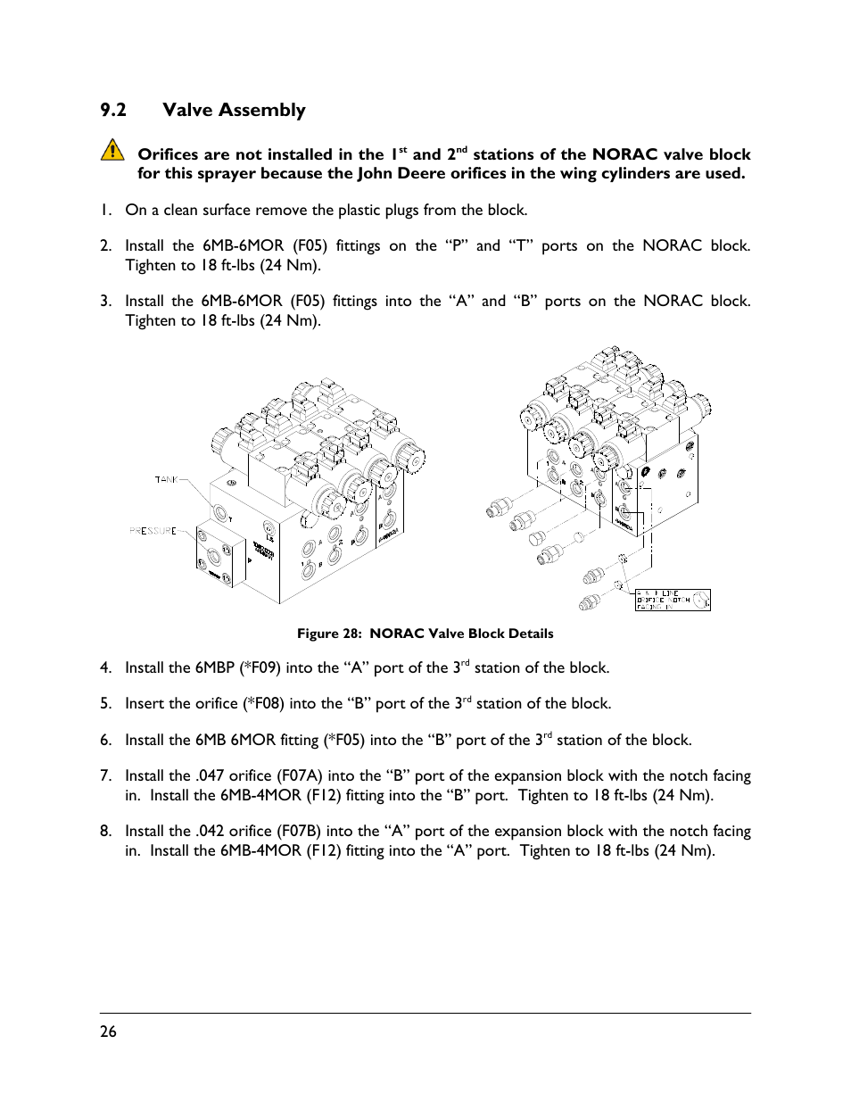 2 valve assembly | NORAC UC4.5-BC-JD8A User Manual | Page 28 / 46