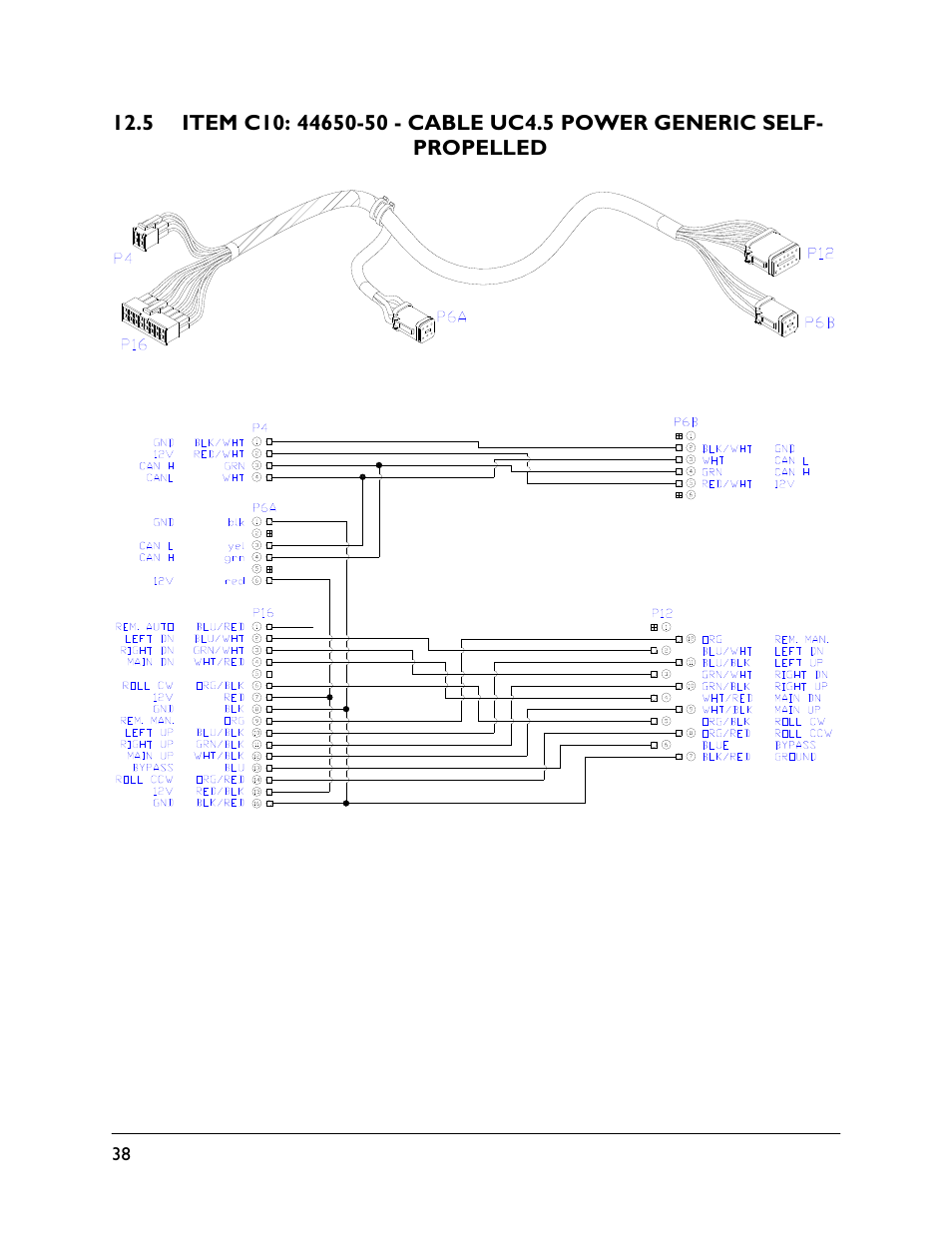 5 item c10: 44650-50 | NORAC UC4.5-BC-JD8A User Manual | Page 40 / 46