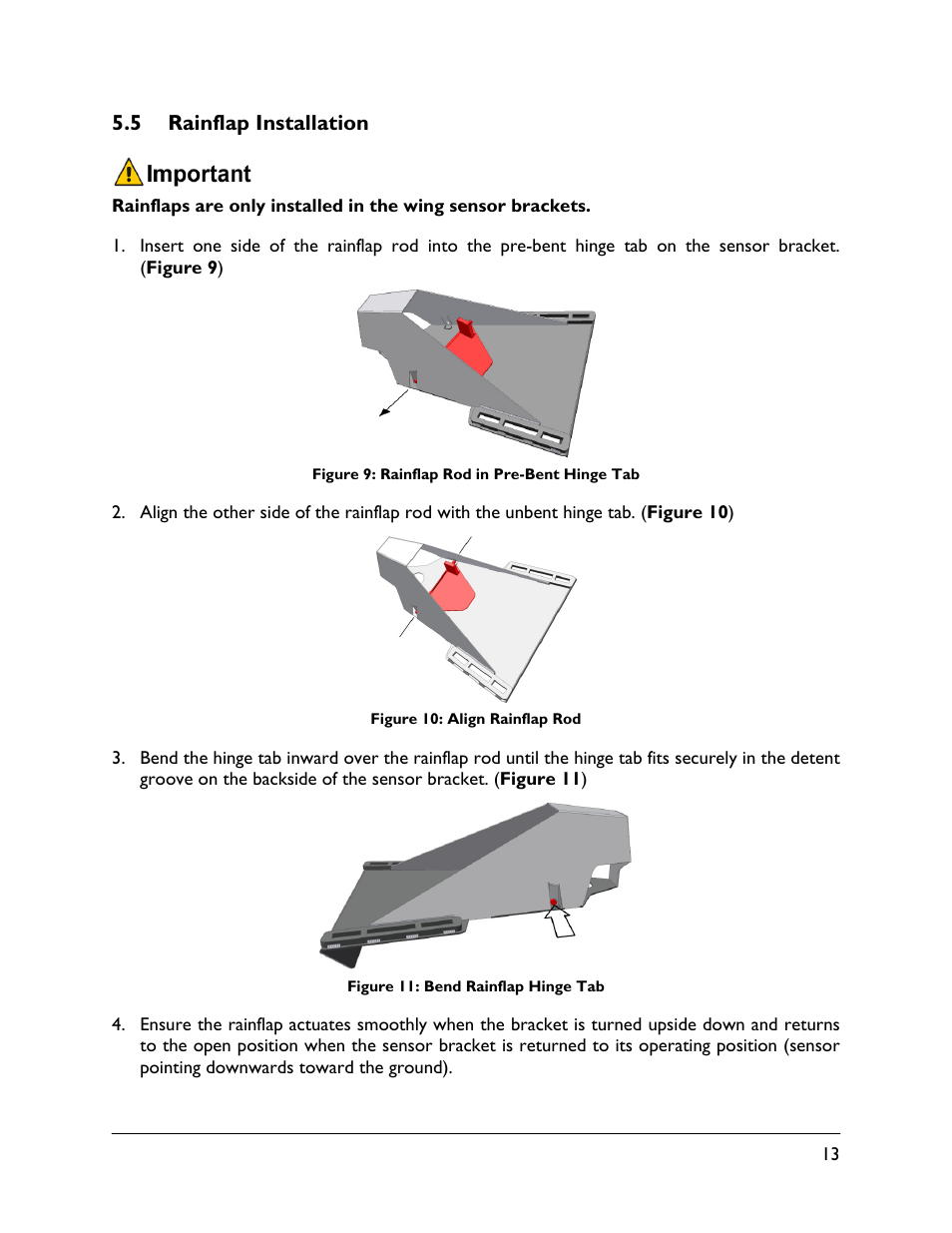 5 rainflap installation | NORAC UC4.5-BC-JD11 User Manual | Page 15 / 33