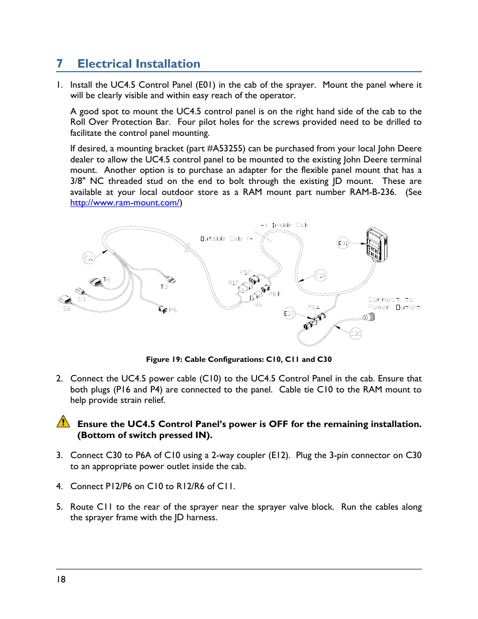 7 electrical installation | NORAC UC4.5-BC-JD11 User Manual | Page 20 / 33