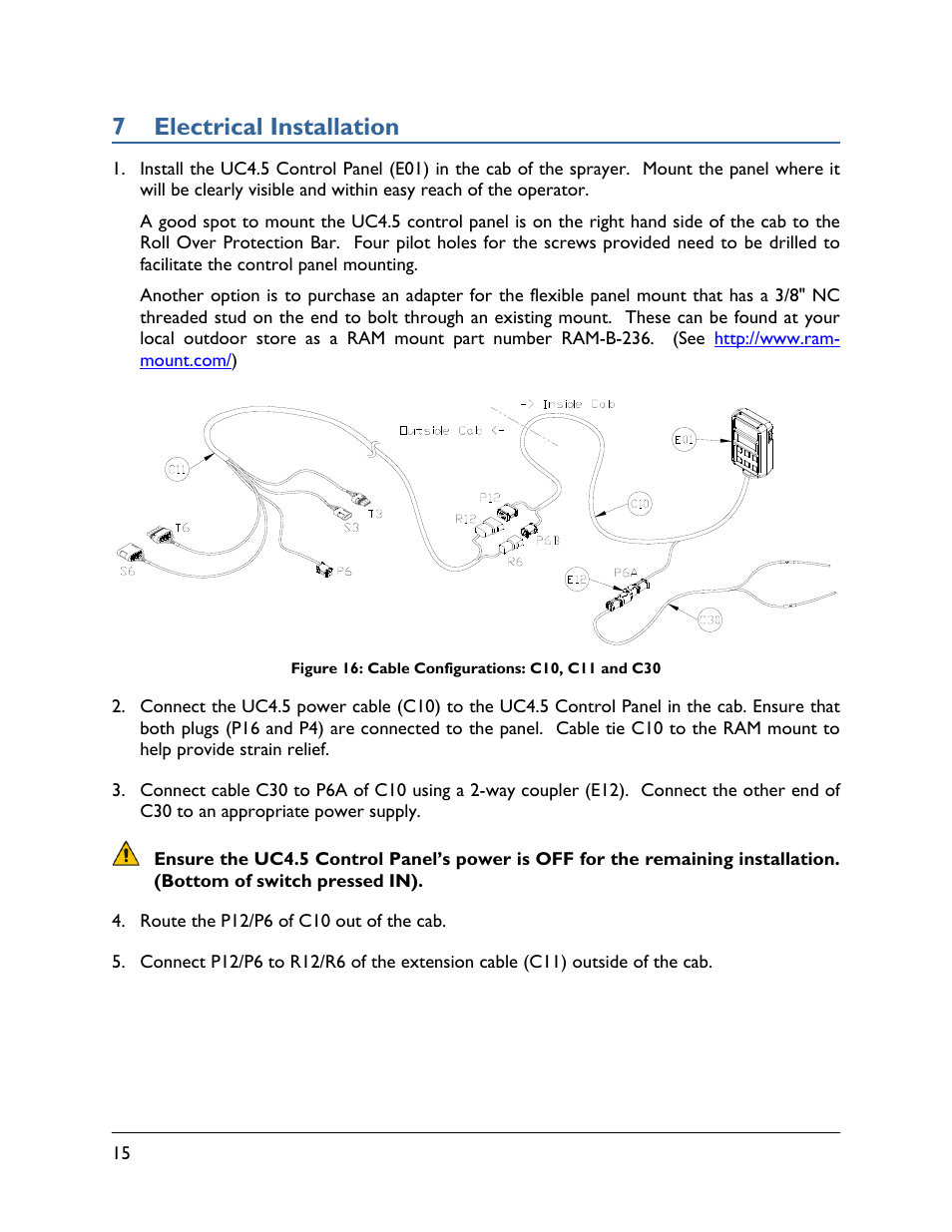 7 electrical installation | NORAC UC4.5-BC-MC1 User Manual | Page 18 / 31