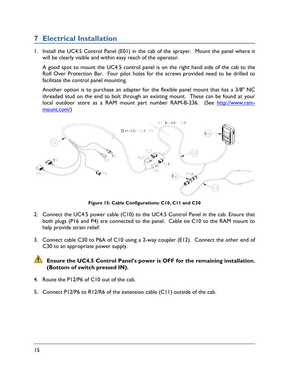 7 electrical installation | NORAC UC4.5-BC-MC2 User Manual | Page 18 / 31