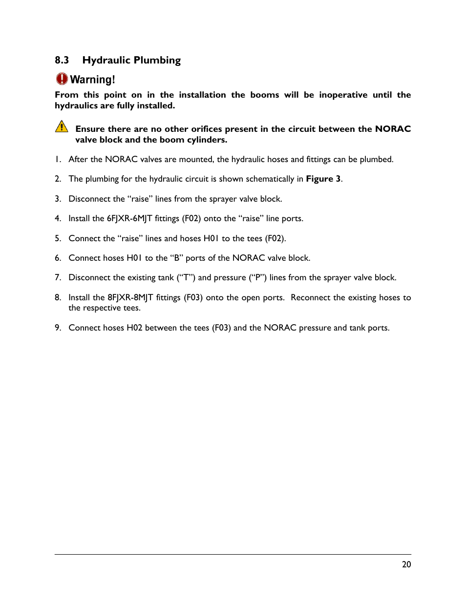 3 hydraulic plumbing | NORAC UC4.5-BC-MS1 User Manual | Page 23 / 32