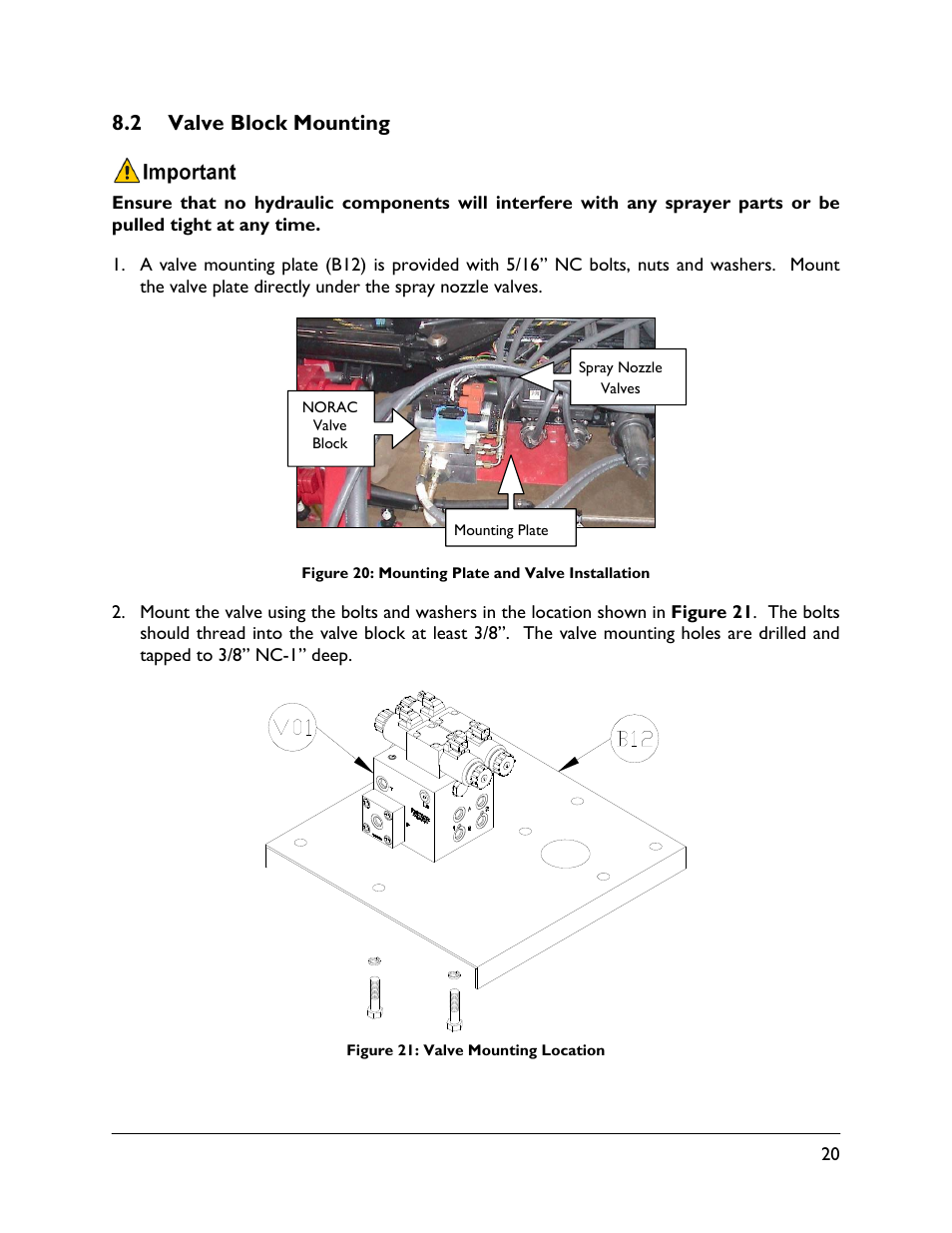 2 valve block mounting | NORAC UC4.5-BC-NT3 User Manual | Page 23 / 31