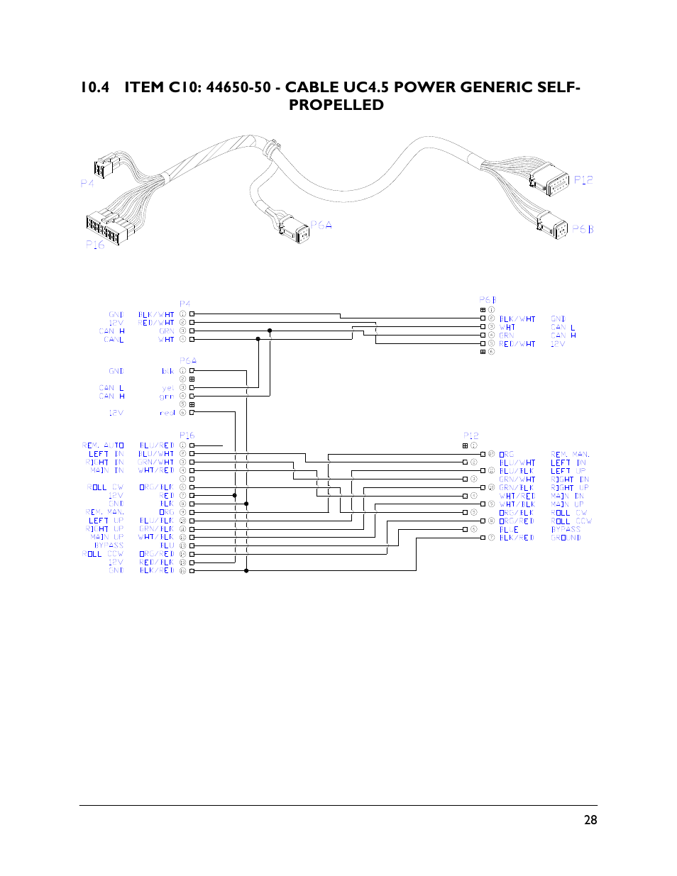 4 item c10: 44650-50 | NORAC UC4.5-BC-NT4 User Manual | Page 31 / 35