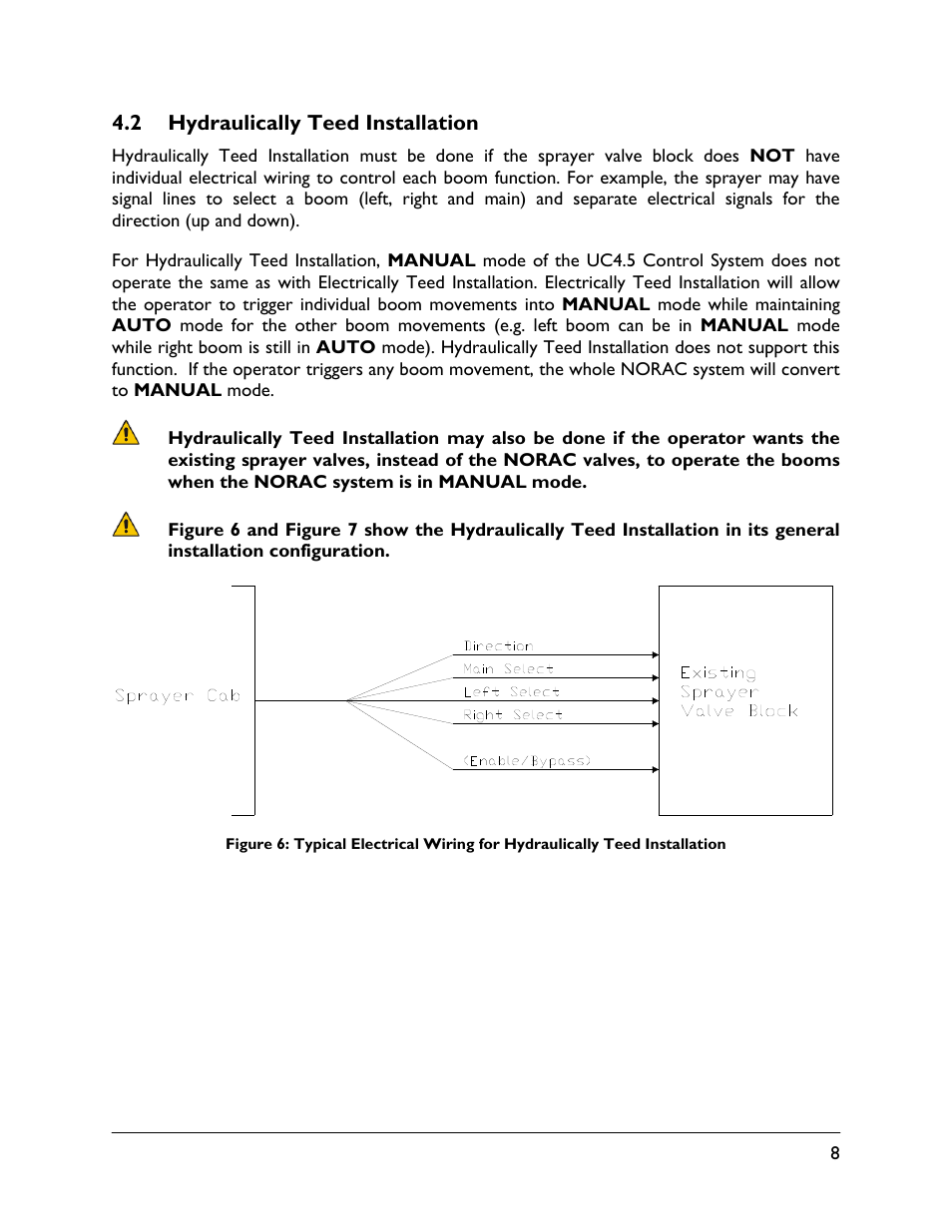 2 hydraulically teed installation | NORAC UC4.5-BC-PS1 User Manual | Page 11 / 38
