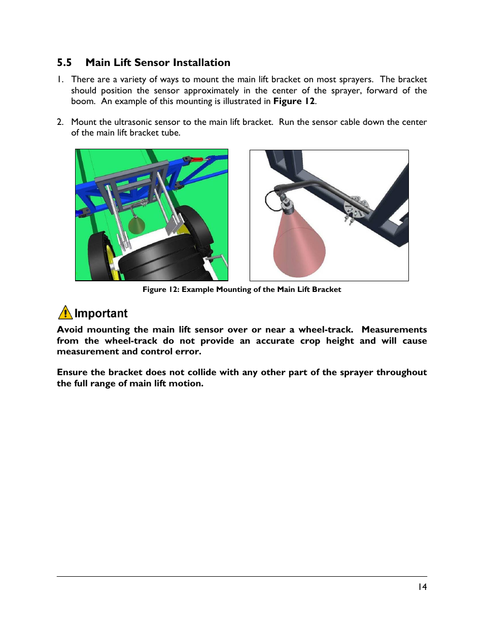 5 main lift sensor installation | NORAC UC4.5-BC-PS1 User Manual | Page 17 / 38