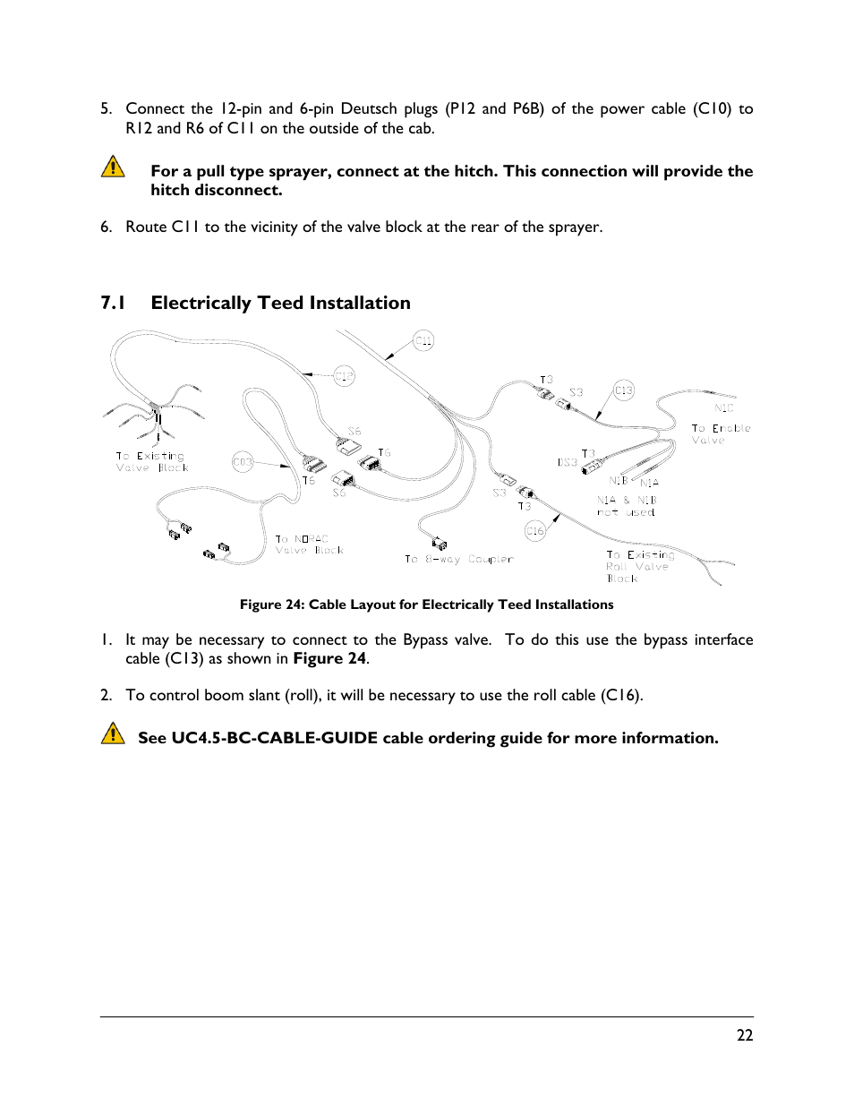 1 electrically teed installation | NORAC UC4.5-BC-PS1 User Manual | Page 25 / 38