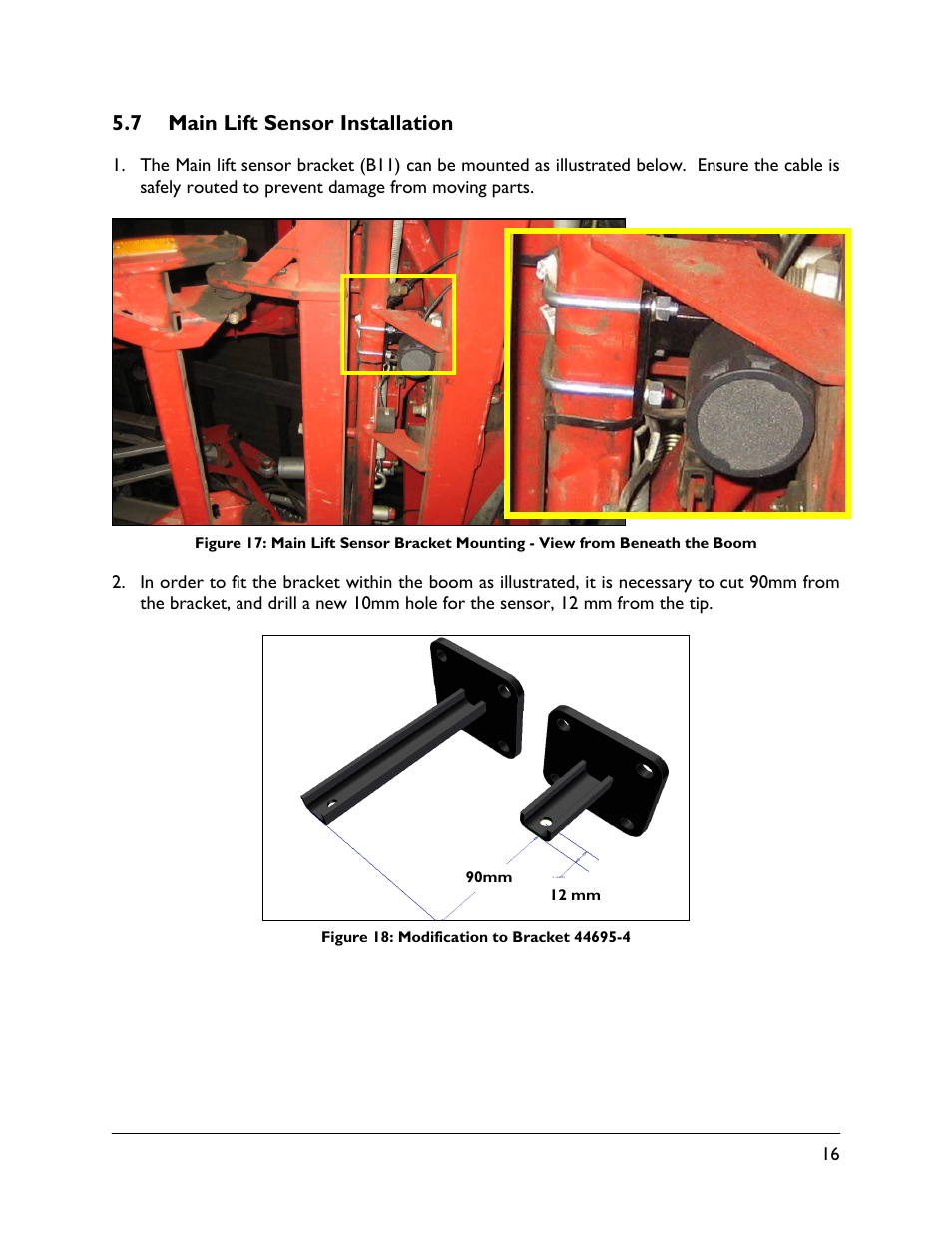 7 main lift sensor installation | NORAC UC4.5-BC-RA1 User Manual | Page 19 / 42