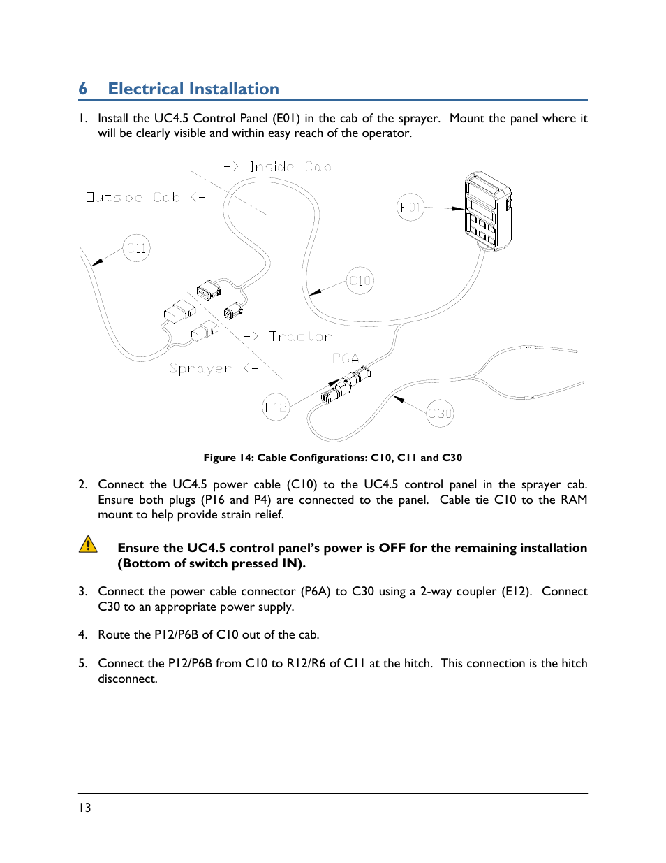 6 electrical installation | NORAC UC4.5-BC-RA2 User Manual | Page 16 / 27