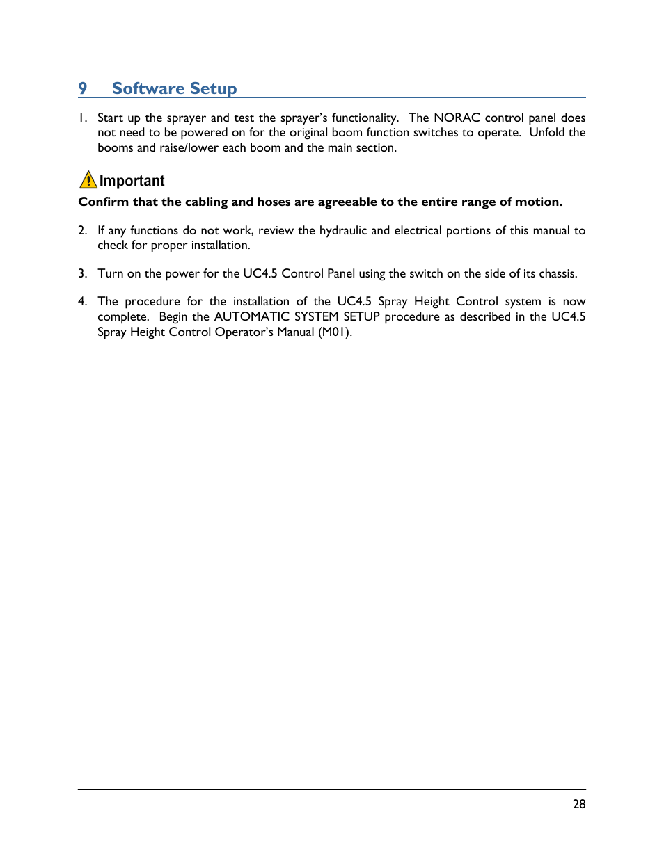 9 software setup | NORAC UC4.5-BC-RG6 User Manual | Page 31 / 38