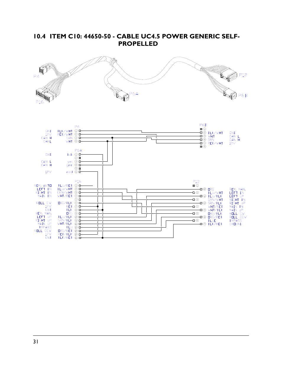 4 item c10: 44650-50 | NORAC UC4.5-BC-RG6 User Manual | Page 34 / 38