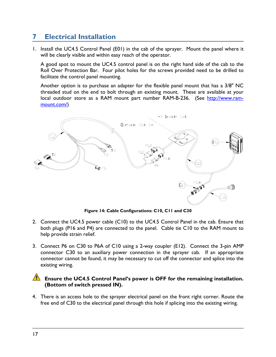 7 electrical installation | NORAC UC4.5-BC-RG4 User Manual | Page 20 / 36