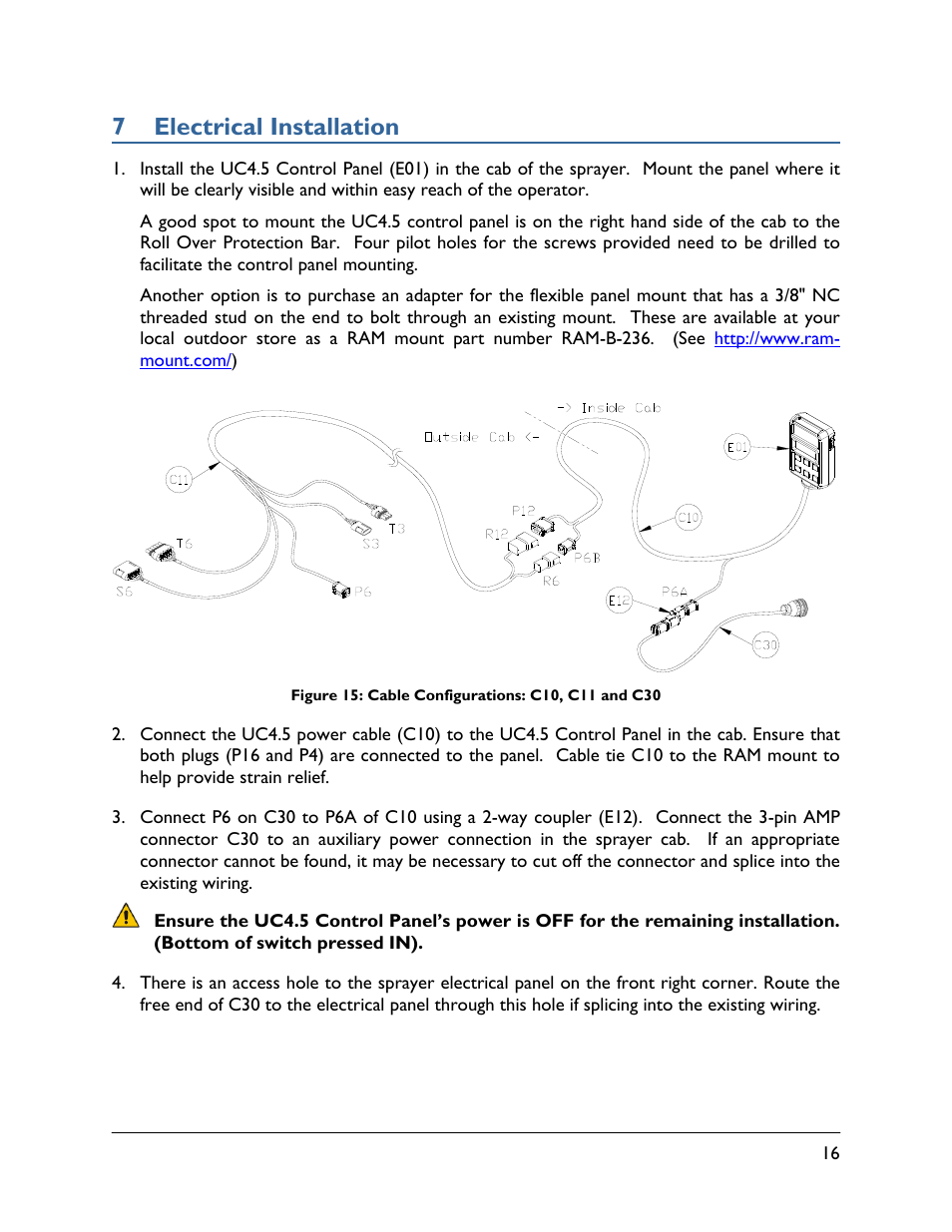 7 electrical installation | NORAC UC4.5-BC-RG5 User Manual | Page 19 / 35