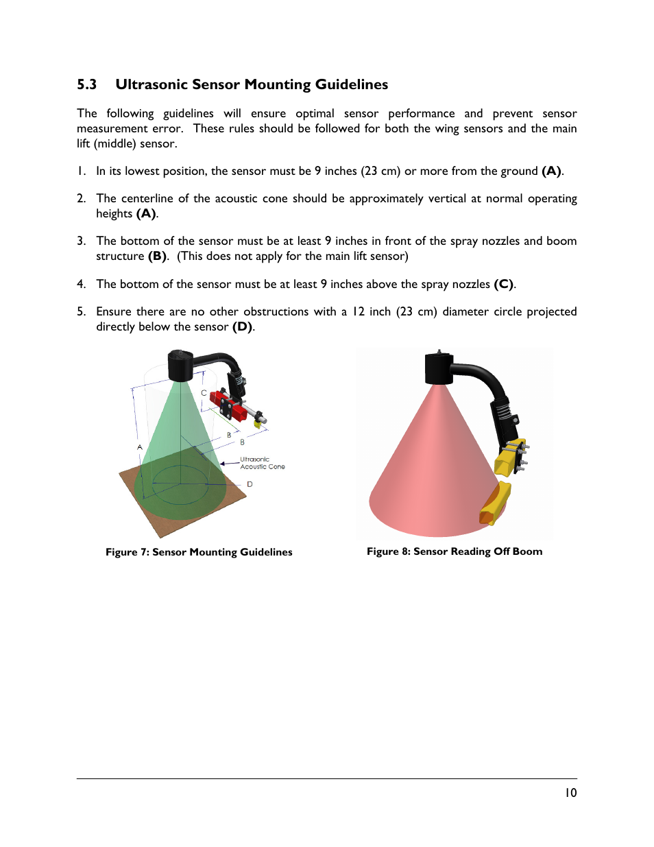 3 ultrasonic sensor mounting guidelines | NORAC UC4.5-BC-SC4 User Manual | Page 13 / 28