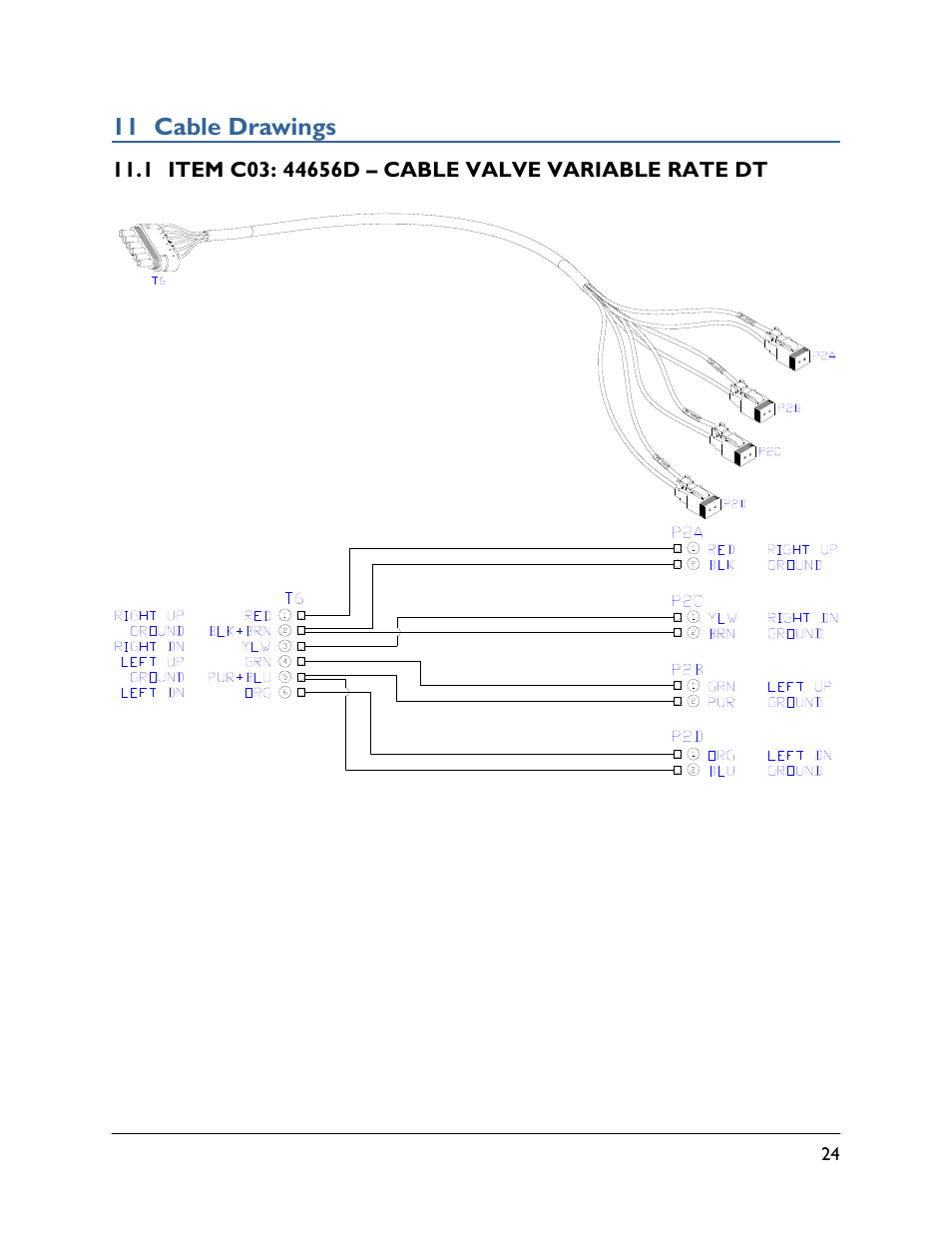 11 cable drawings, 1 item c03: 44656d | NORAC UC4.5-BC-SM2 User Manual | Page 27 / 30