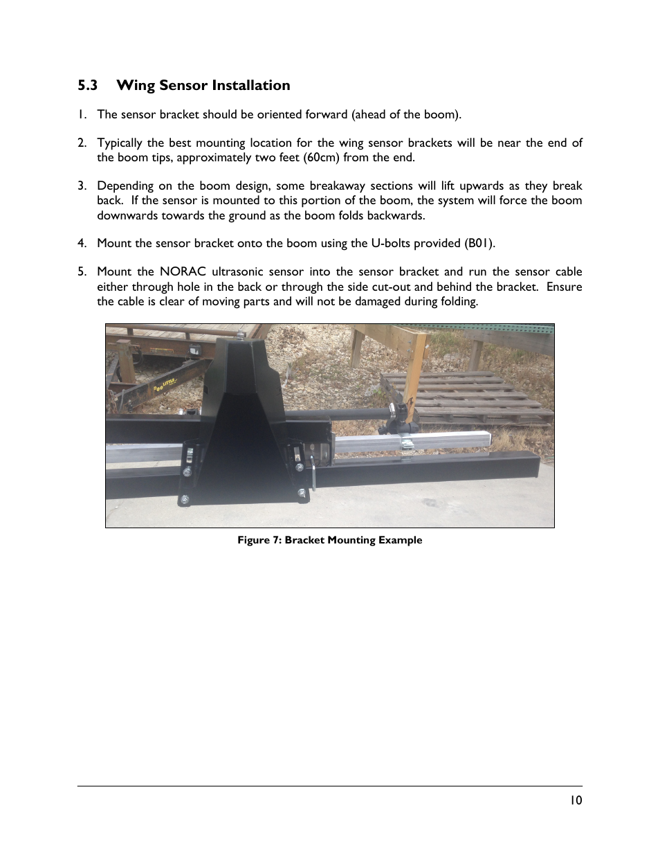 3 wing sensor installation | NORAC UC4.5-BC-SS1 User Manual | Page 13 / 34