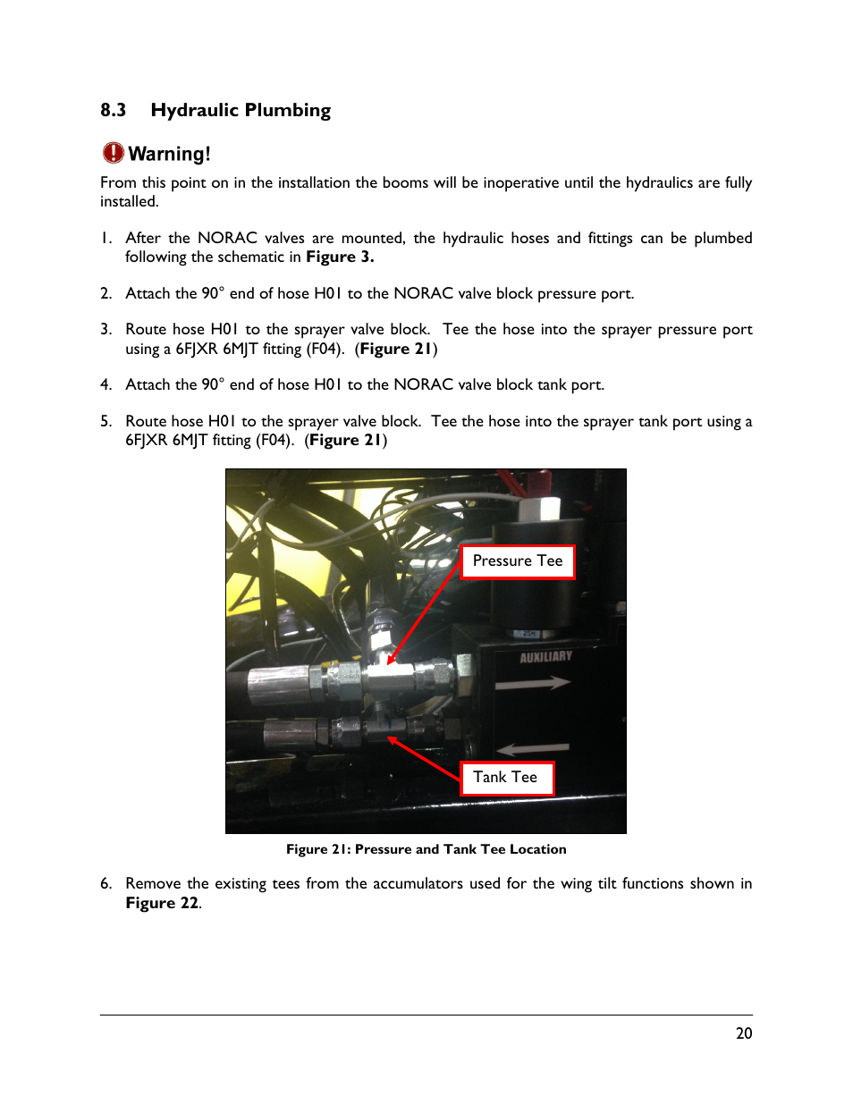 3 hydraulic plumbing | NORAC UC4.5-BC-SS1 User Manual | Page 23 / 34