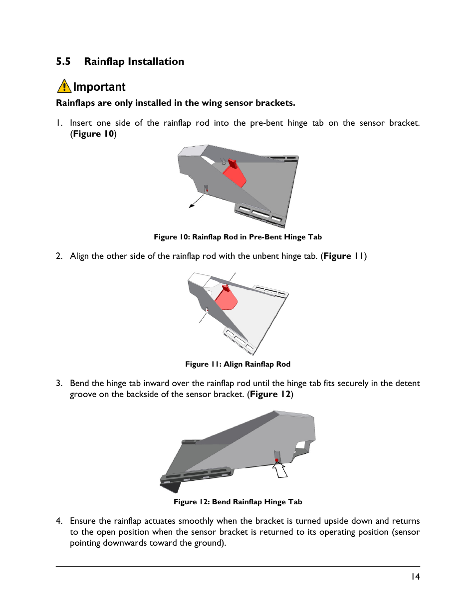 5 rainflap installation | NORAC UC4.5-BC-TA1 User Manual | Page 17 / 36