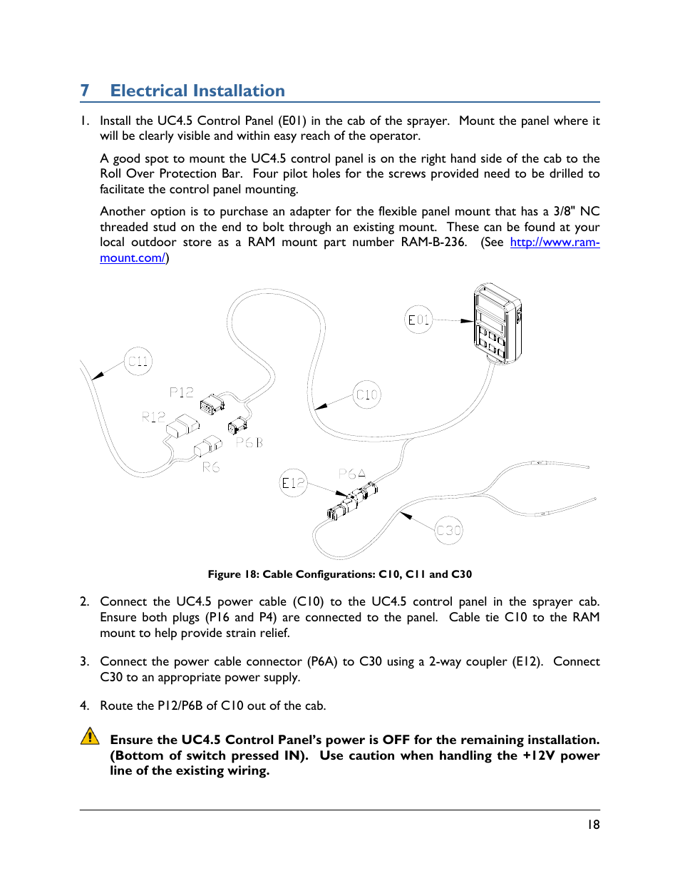 7 electrical installation | NORAC UC4.5-BC-TA1 User Manual | Page 21 / 36