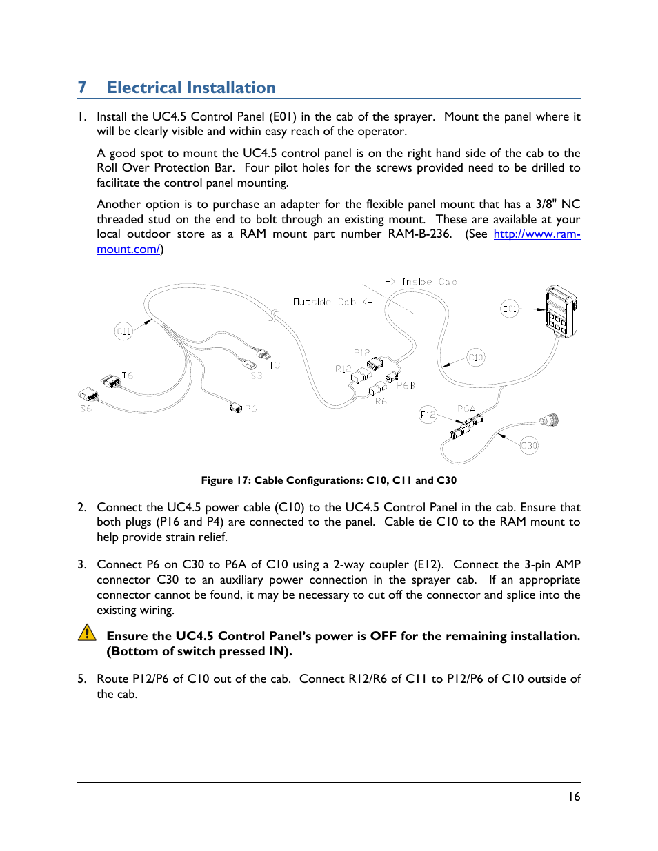 7 electrical installation | NORAC UC4.5-BC-VS1 User Manual | Page 19 / 33