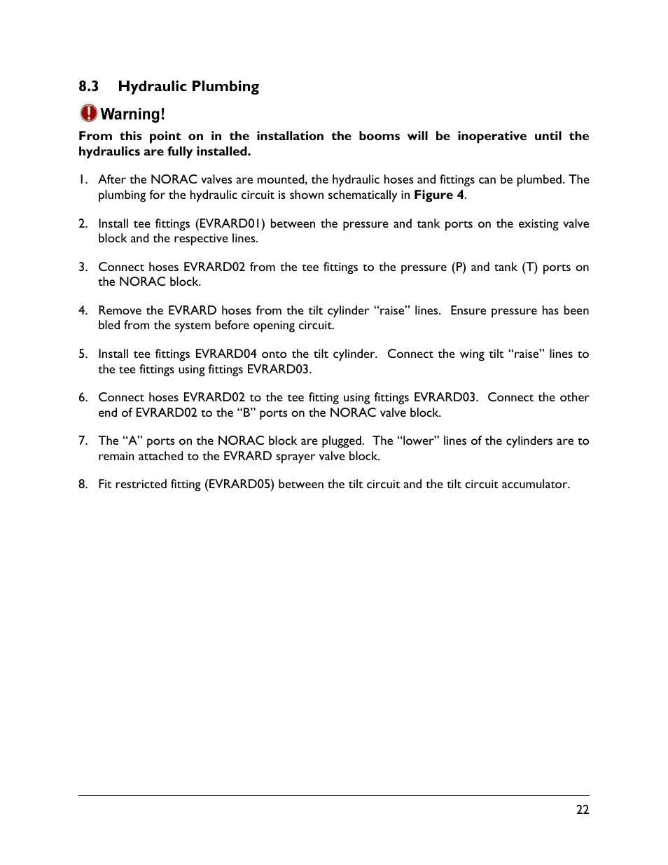 3 hydraulic plumbing | NORAC UC4.5-BC-EV1 User Manual | Page 25 / 34