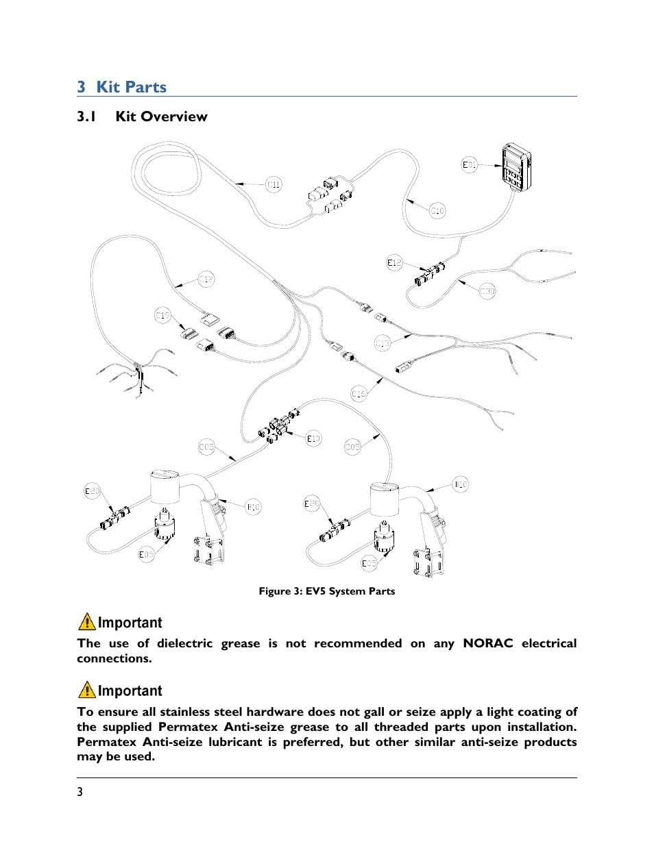 3 kit parts, 1 kit overview | NORAC UC4.5-BC-EV5 Part 1 User Manual | Page 6 / 23