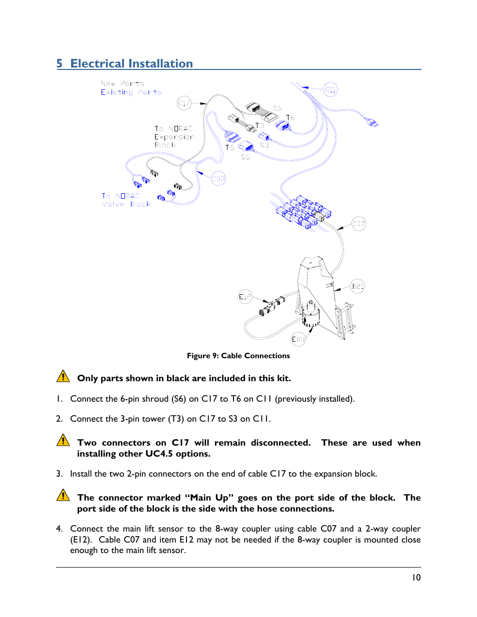 5 electrical installation | NORAC UC4.5-JD9 User Manual | Page 13 / 17