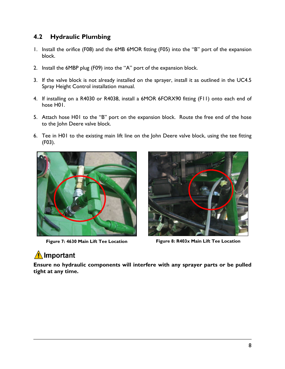 2 hydraulic plumbing | NORAC UC4.5-JD13 User Manual | Page 11 / 16