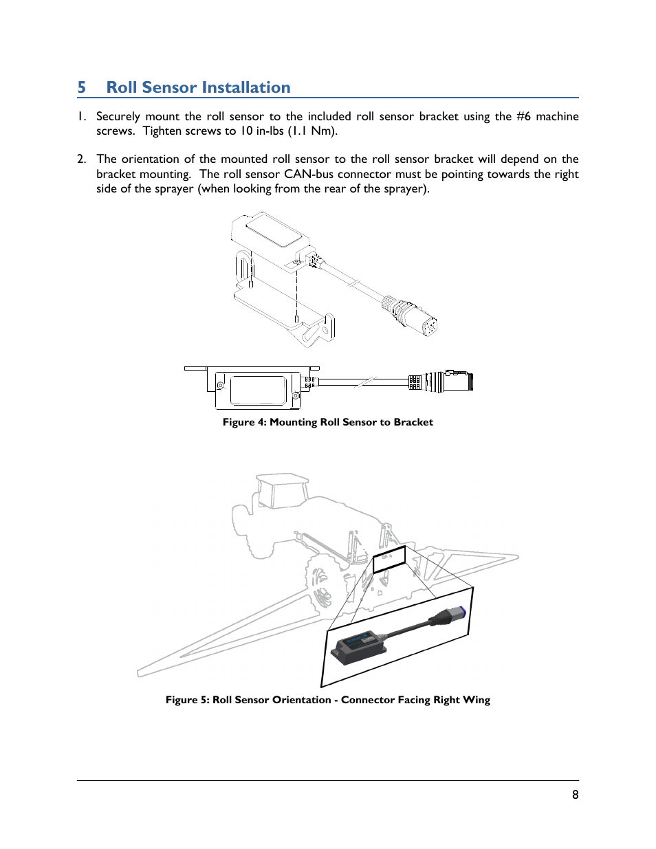 5 roll sensor installation | NORAC UC4.5-SM3 User Manual | Page 11 / 18