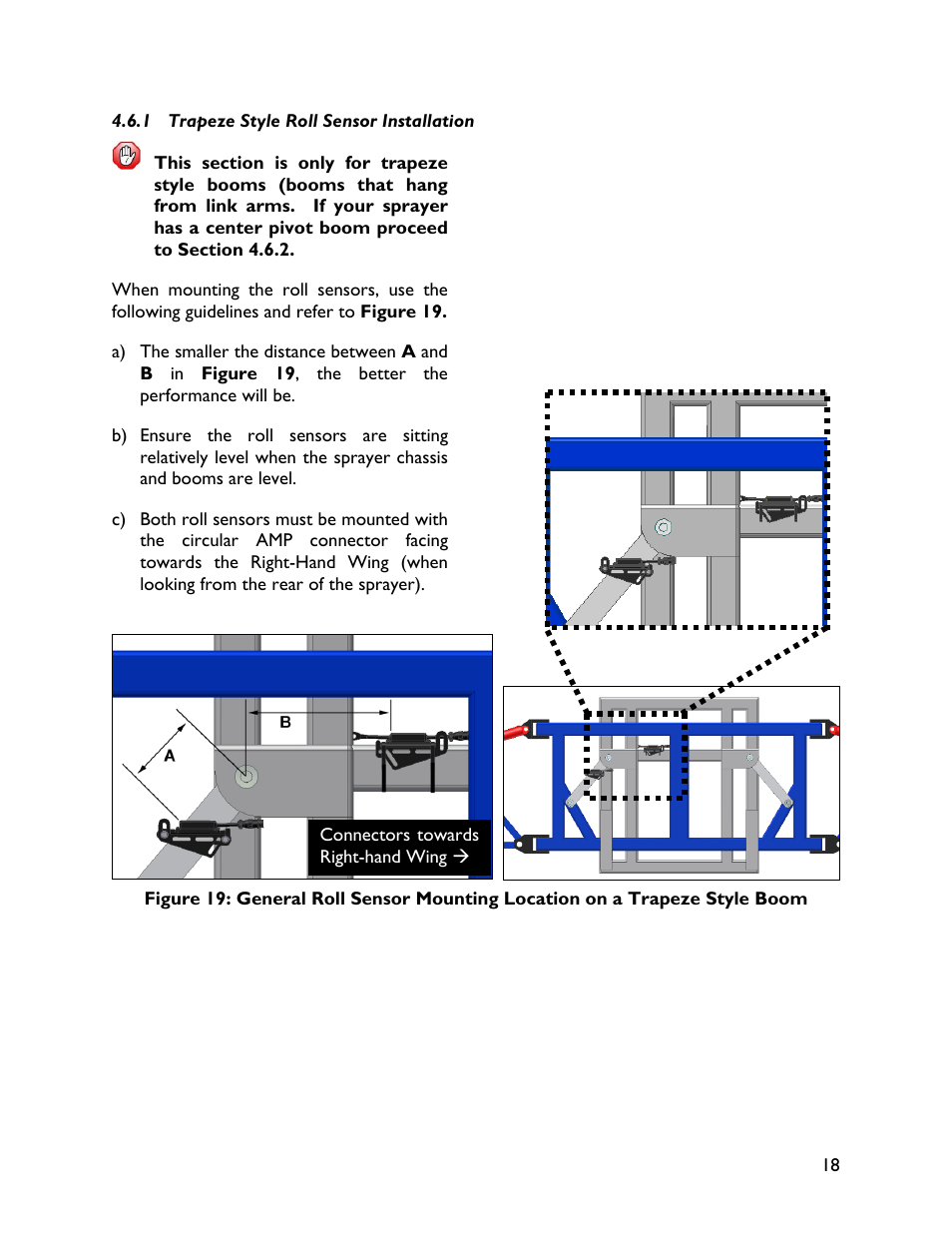 1 trapeze style roll sensor installation | NORAC UC4+BC+AN2 User Manual | Page 21 / 47
