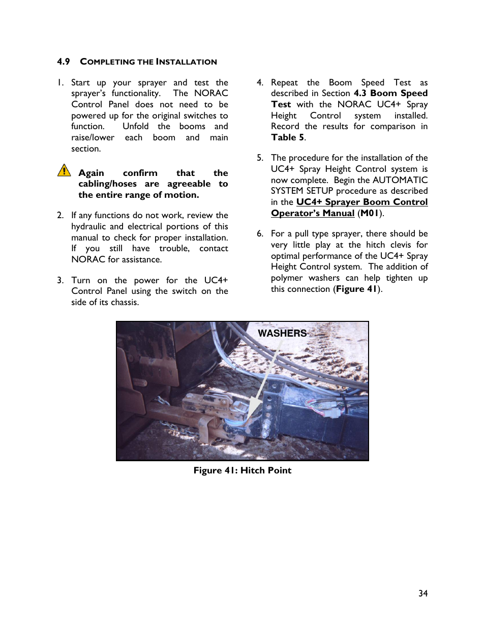 9 completing the installation | NORAC UC4+BC+AN2 User Manual | Page 37 / 47