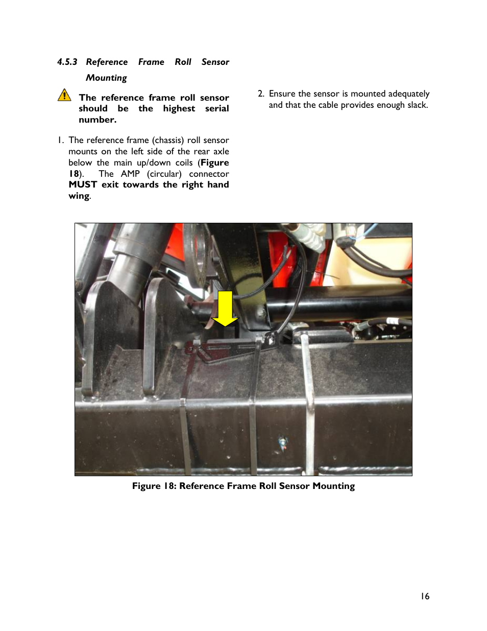 3 reference frame roll sensormounting | NORAC UC4+BC+AP2 User Manual | Page 19 / 35